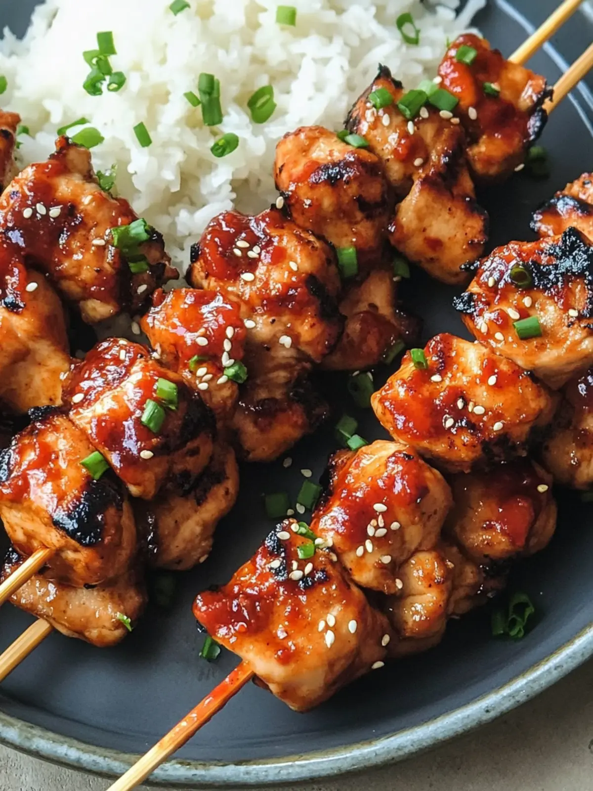 Korean Chicken Skewers: Marinated Bliss on the Grill 4 Korean Chicken Skewers