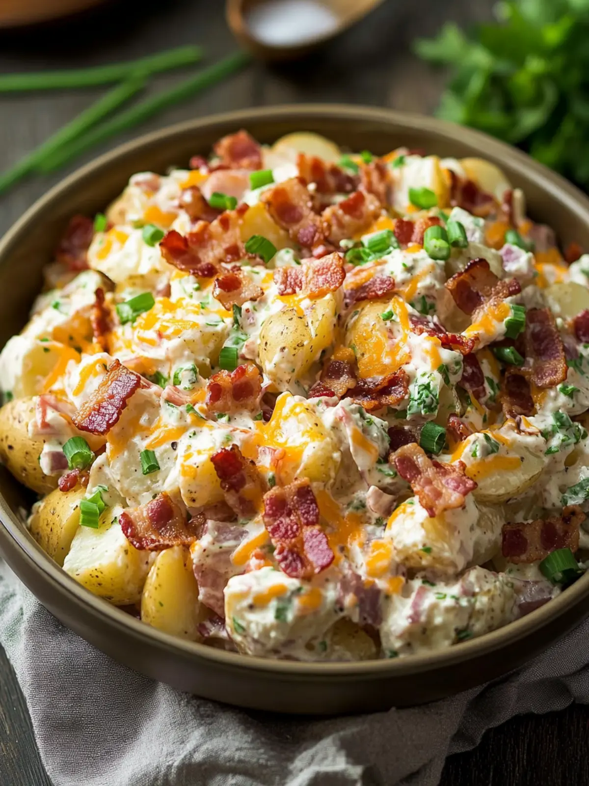 Ultimate Cheddar Bacon Ranch Potato Salad to Wow Your Guests 5 Cheddar Bacon Ranch Potato Salad