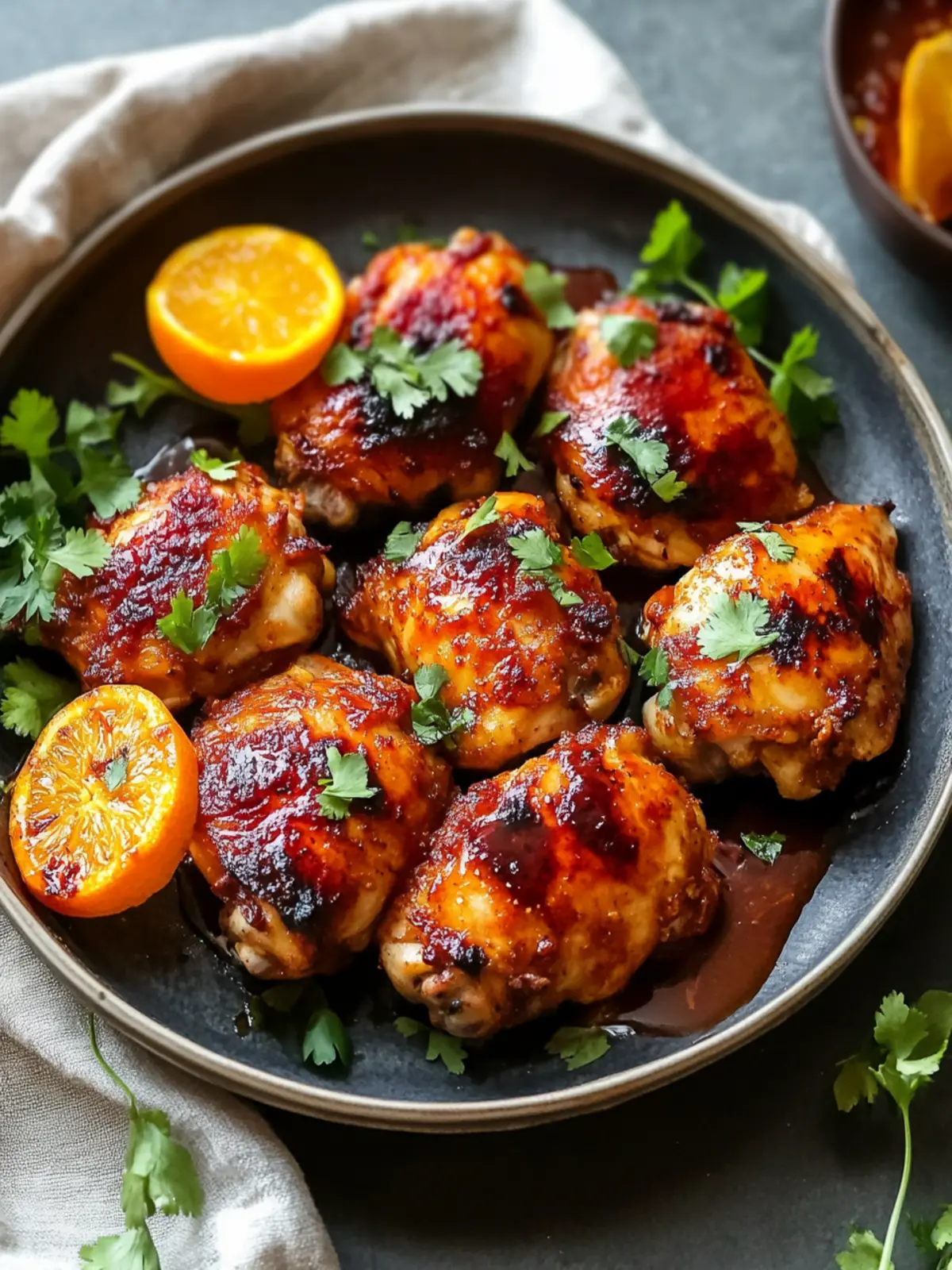 Spicy-Sweet Harissa Orange Chicken Thighs to Wow Your Tastebuds 2 Spicy-Sweet Harissa Orange Chicken Thighs