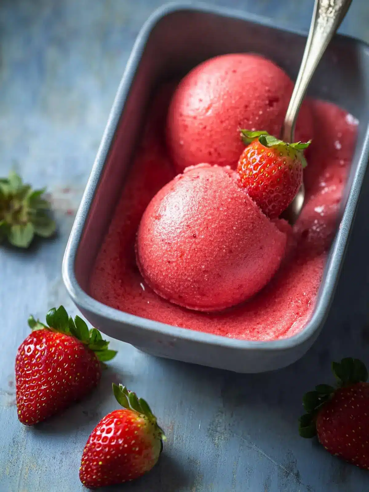 Delightfully Refreshing Strawberry Sorbet Made Easy 4 Strawberry Sorbet