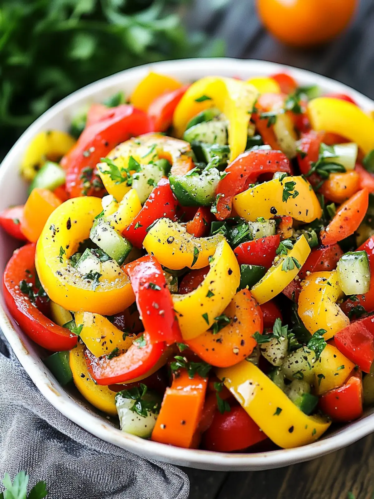 Super Easy Bell Pepper Salad That Comes Together in 15 Minutes 3 Super Easy Bell Pepper Salad