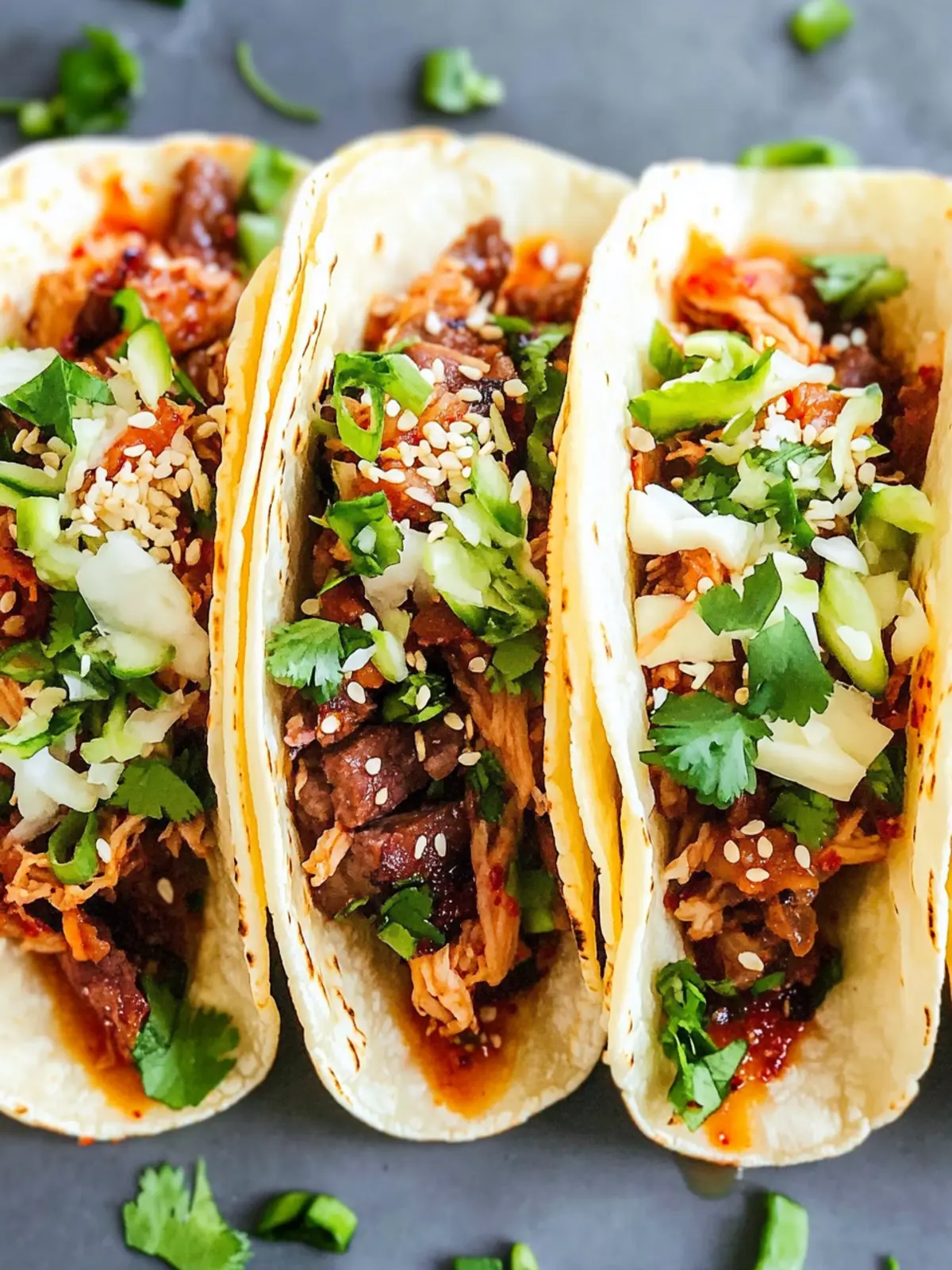 Savory Korean BBQ Tacos with Quick Kimchi You'll Love 3 Korean BBQ Tacos with Quick Kimchi