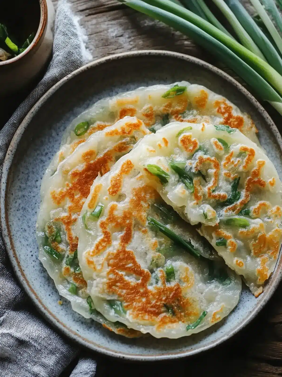 Crispy Rice Paper Scallion Pancakes Ready in 20 Minutes 4 Crispy Rice Paper Scallion Pancakes