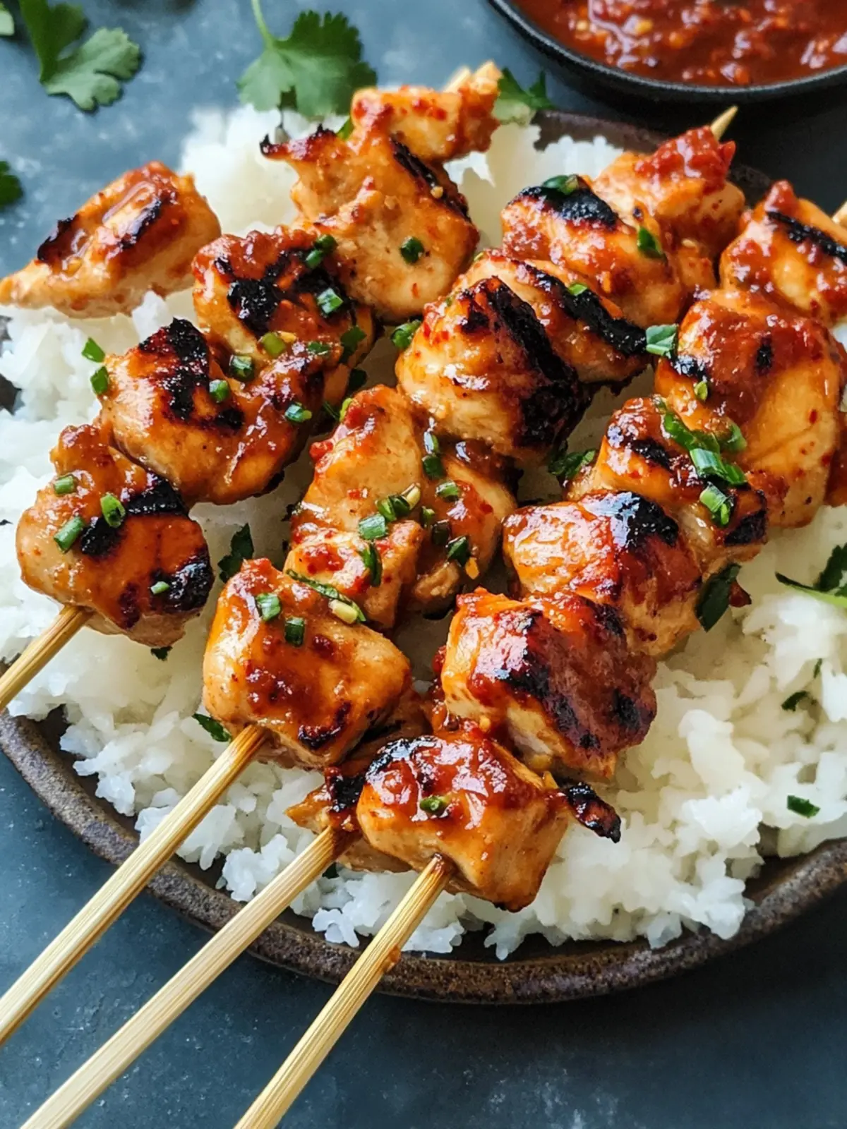 Korean Chicken Skewers: Marinated Bliss on the Grill 2 Korean Chicken Skewers