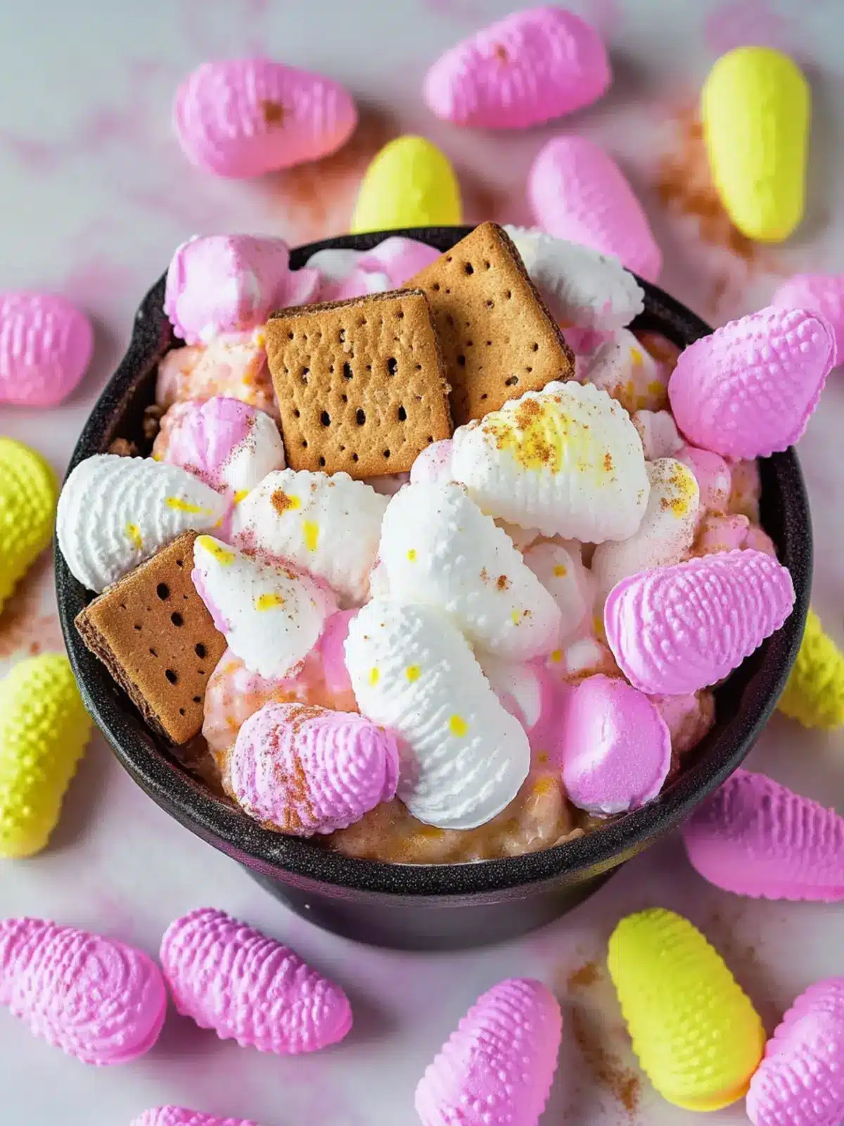 Indulge in Gooey Peeps S’mores Dip for Sweet Bliss 3 Peeps S’mores Dip
