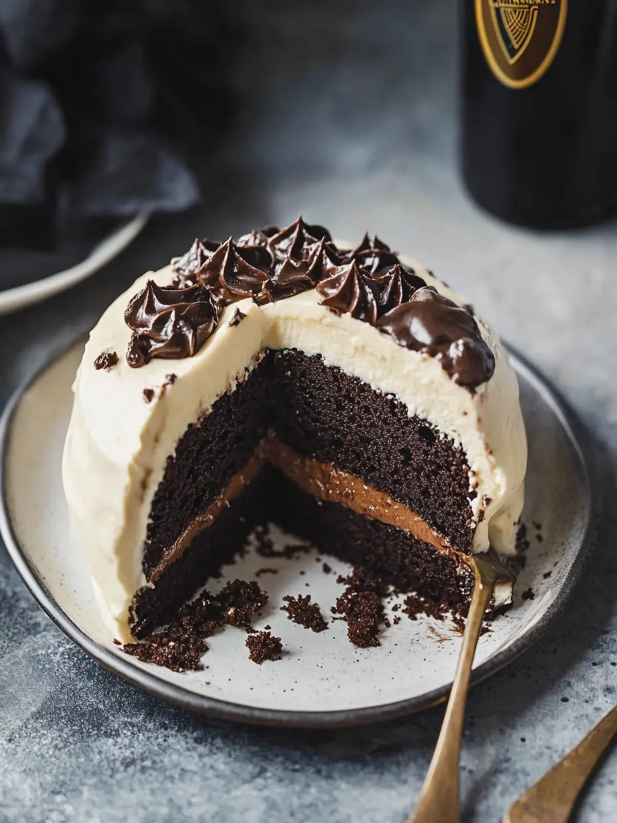 Delicious Guinness Chocolate Cake with Baileys Buttercream Delight 4 Guinness Chocolate Cake