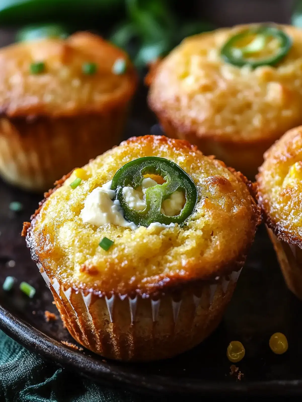 Mouthwatering Jalapeño Cornbread Muffins with Cream Cheese Filling 3 Jalapeño Cornbread Muffins with Cream Cheese Filling