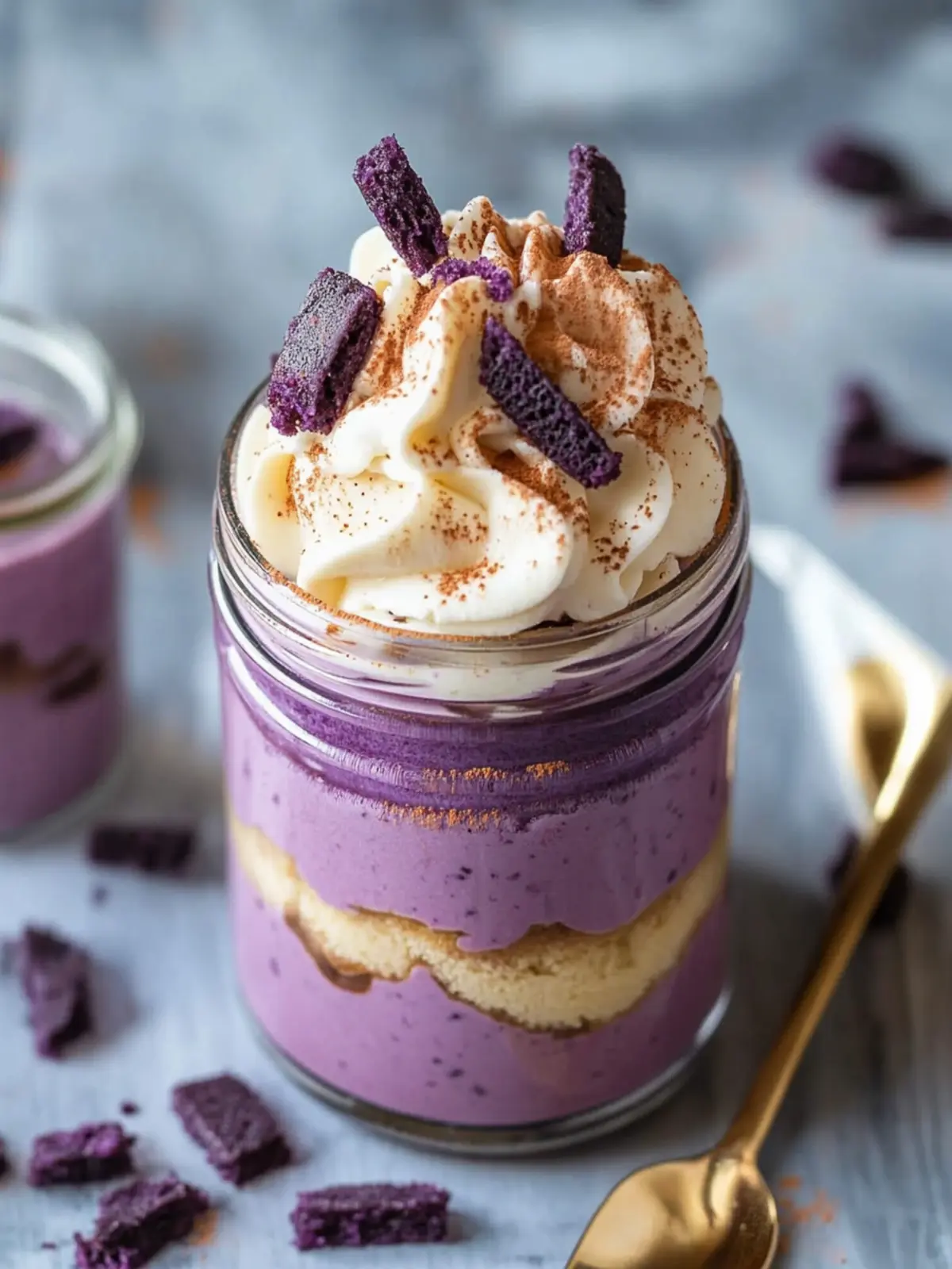 Creamy Ube Tiramisu in a Jar: No-Bake Delight in 20 Minutes 2 Ube Tiramisu in a Jar