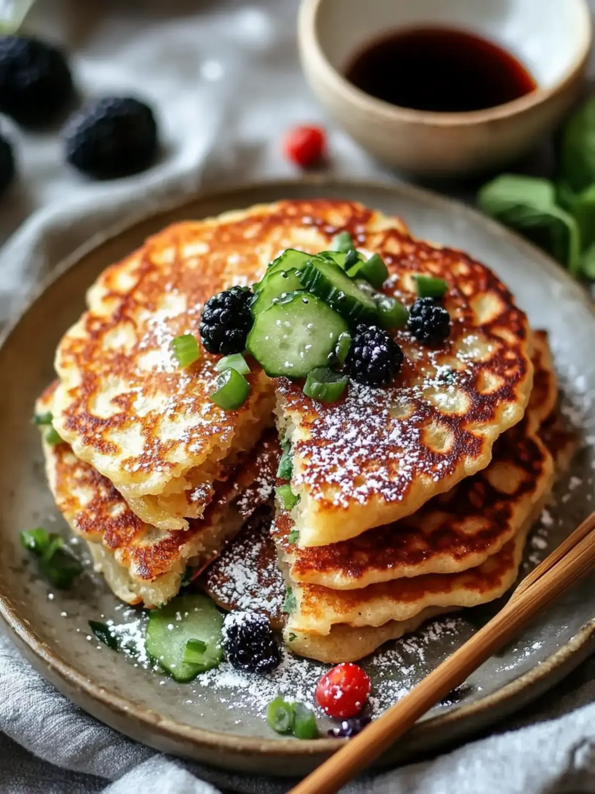 Crispy Korean Pancakes Packed with Fresh Veggies Delight 4 Korean Pancakes