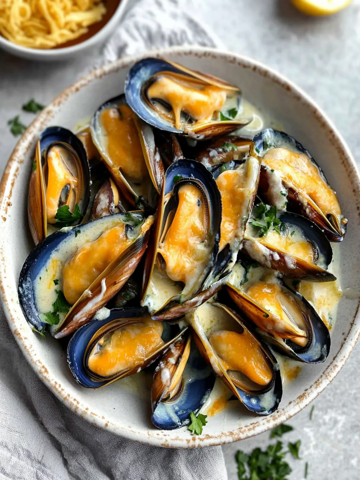 Indulge in Cheesy Mayo Mussels for a Flavor Explosion 3 Cheesy Mayo Mussels