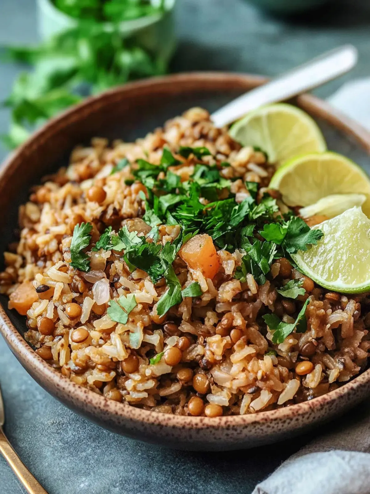 Savory One Pot Mujadara: Comfort Food in 70 Minutes! 3 One Pot Mujadara (Middle Eastern Lentils and Rice)