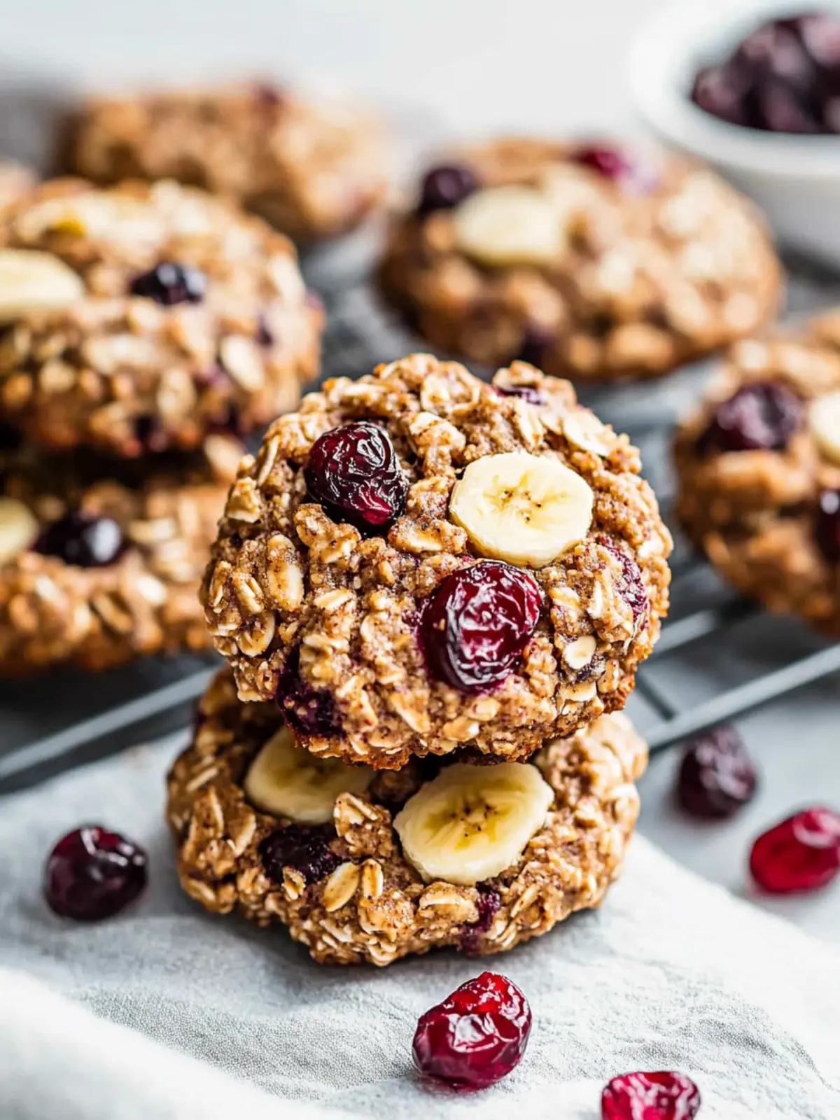 Delicious Banana Cranberry Breakfast Cookies You'll Love 2 Banana Cranberry Breakfast Cookies