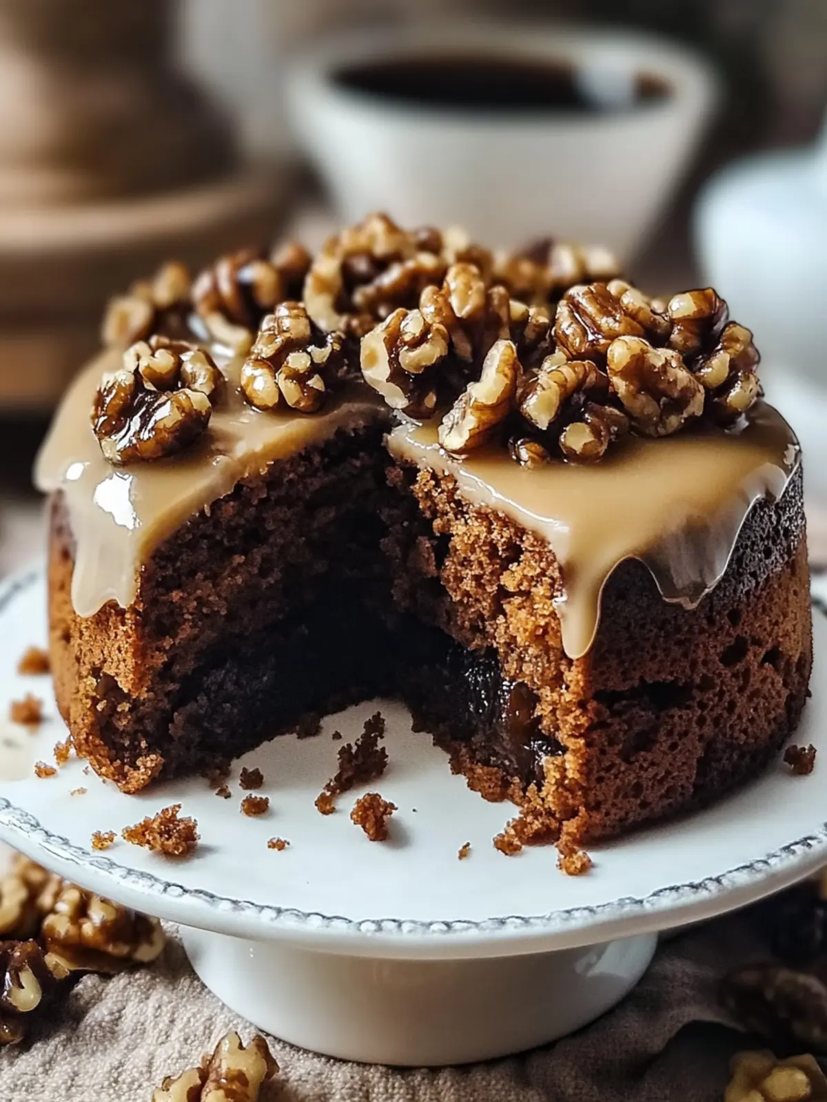 Irresistibly Moist Espresso Date Cake with Walnuts Bliss 2 Moist Espresso Date Cake with Walnuts
