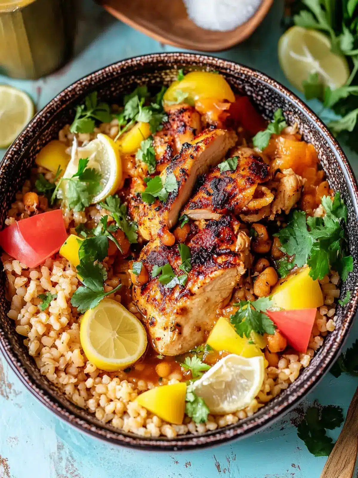 Savory Authentic Maftoul with Chicken and Veggie Delight 4 Authentic Maftoul with Chicken