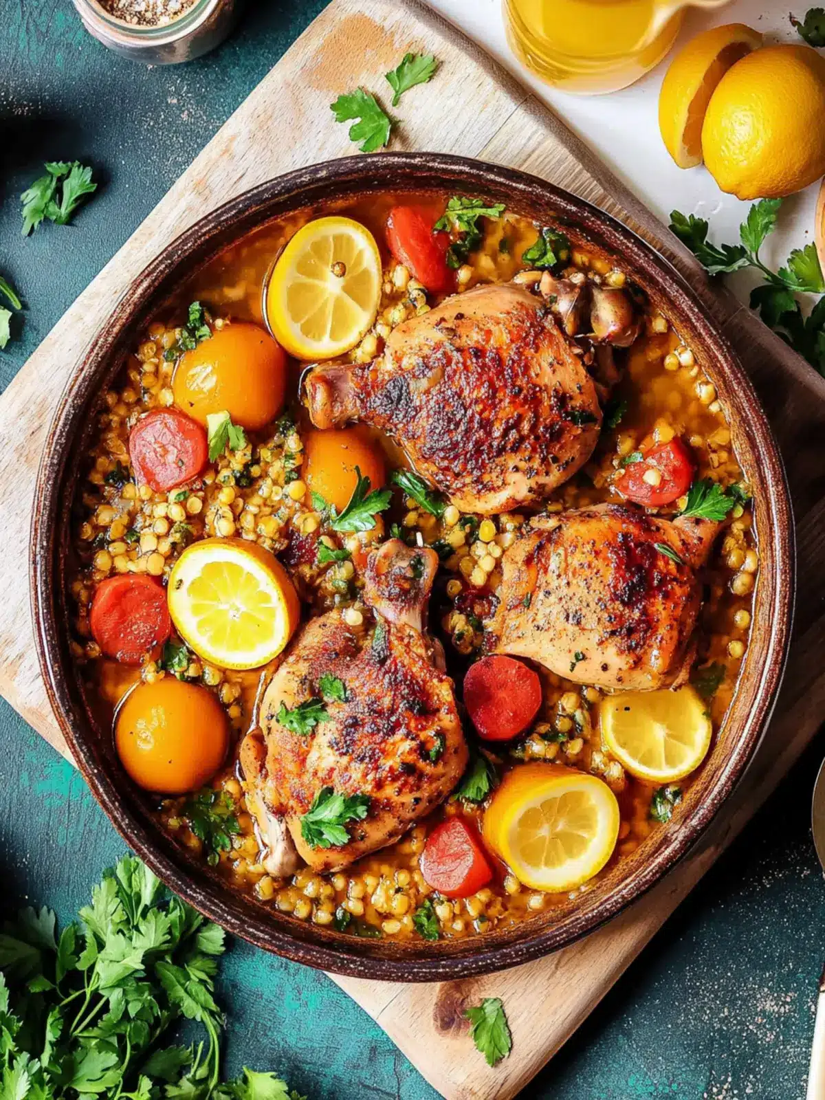 Savory Authentic Maftoul with Chicken and Veggie Delight 5 Authentic Maftoul with Chicken