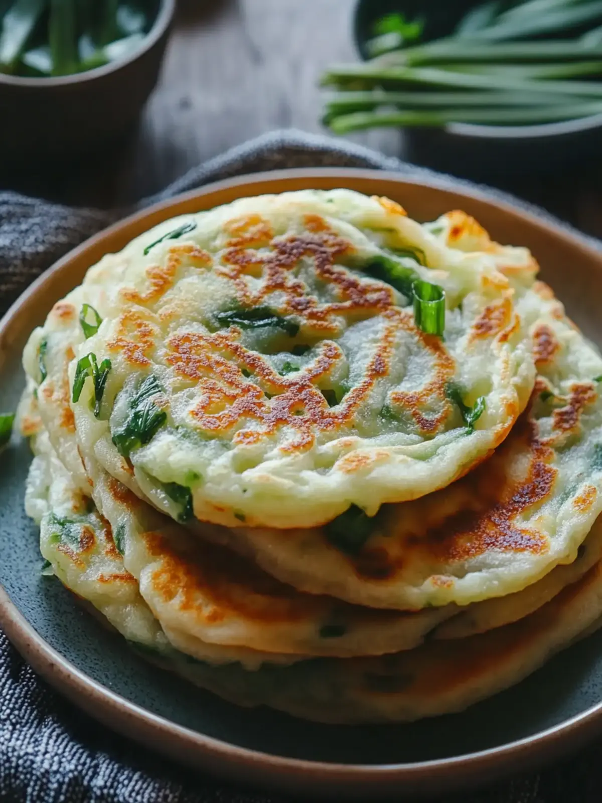 Crispy Rice Paper Scallion Pancakes Ready in 20 Minutes 2 Crispy Rice Paper Scallion Pancakes