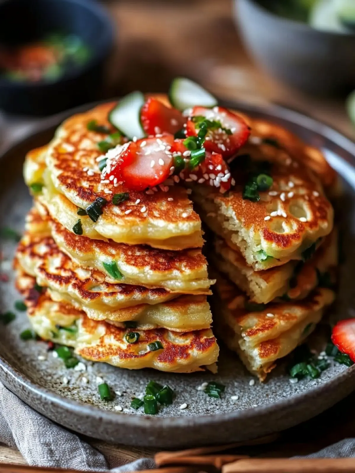 Crispy Korean Pancakes Packed with Fresh Veggies Delight 5 Korean Pancakes