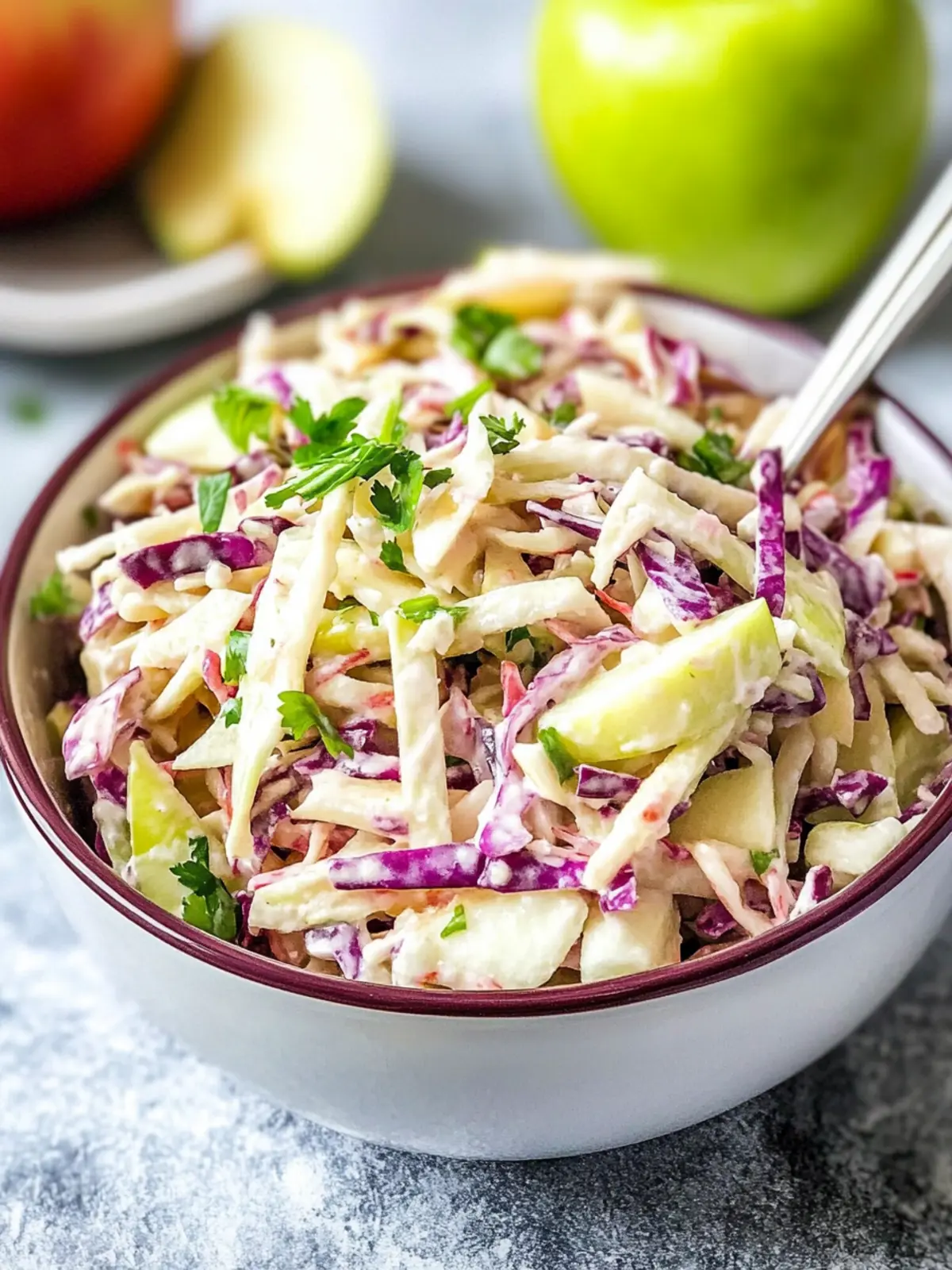 Sweet and Tangy Apple Coleslaw Salad for Perfect Fall Gatherings 5 Sweet and Tangy Apple Coleslaw Salad