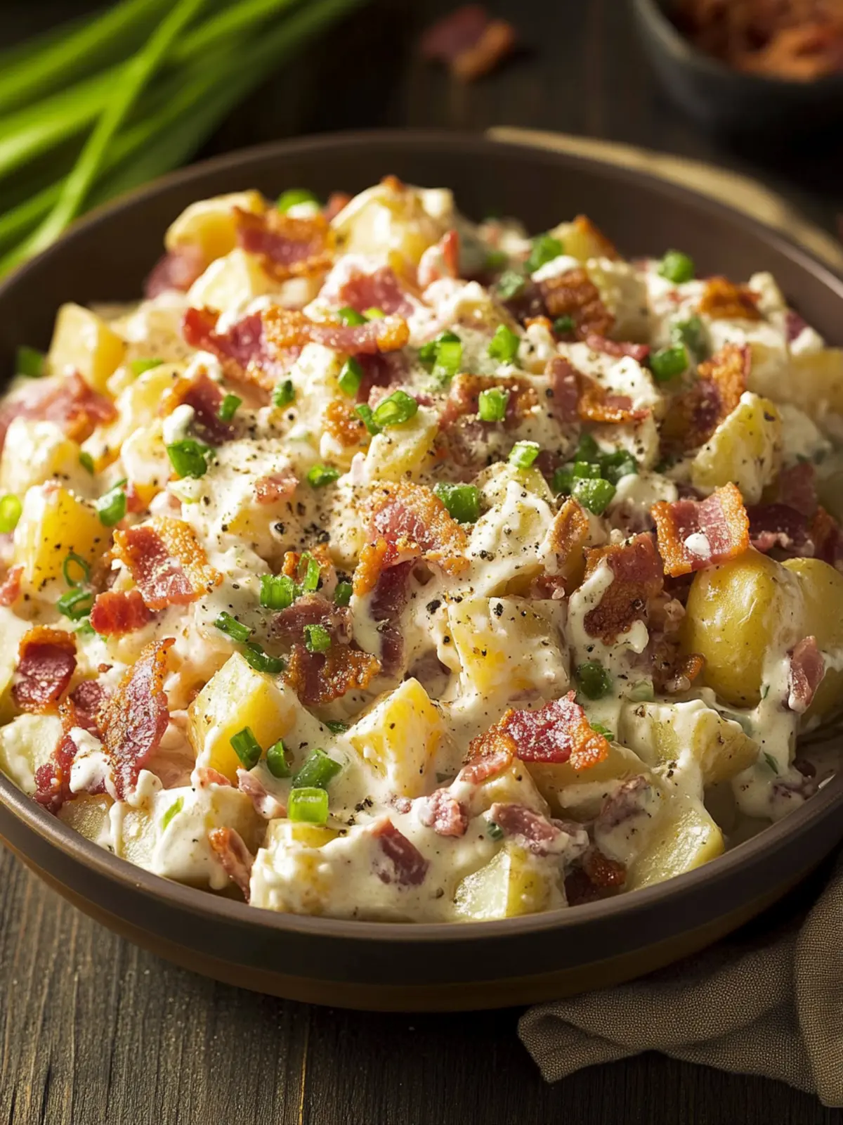 Ultimate Cheddar Bacon Ranch Potato Salad to Wow Your Guests 2 Cheddar Bacon Ranch Potato Salad