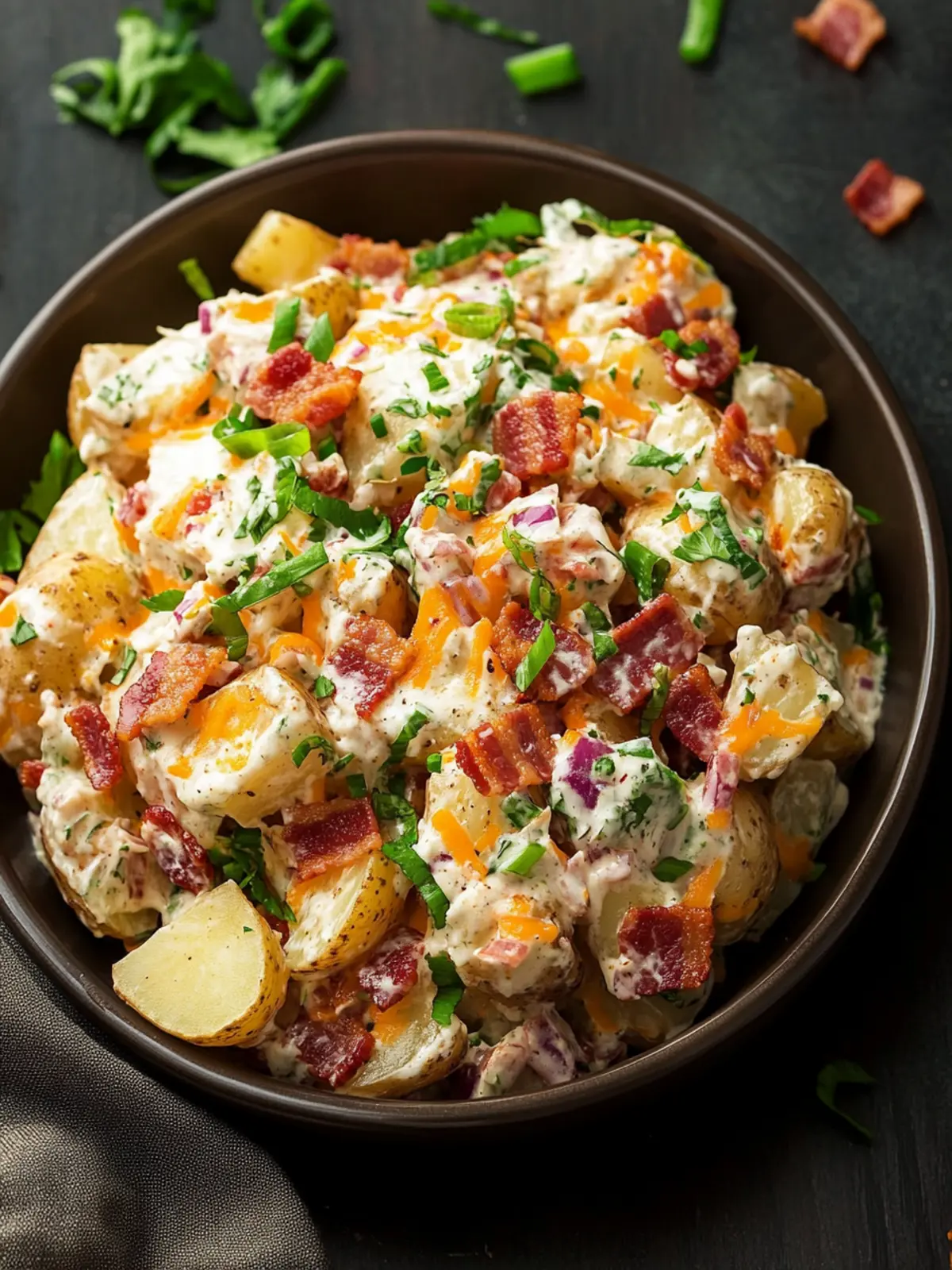 Ultimate Cheddar Bacon Ranch Potato Salad to Wow Your Guests 4 Cheddar Bacon Ranch Potato Salad