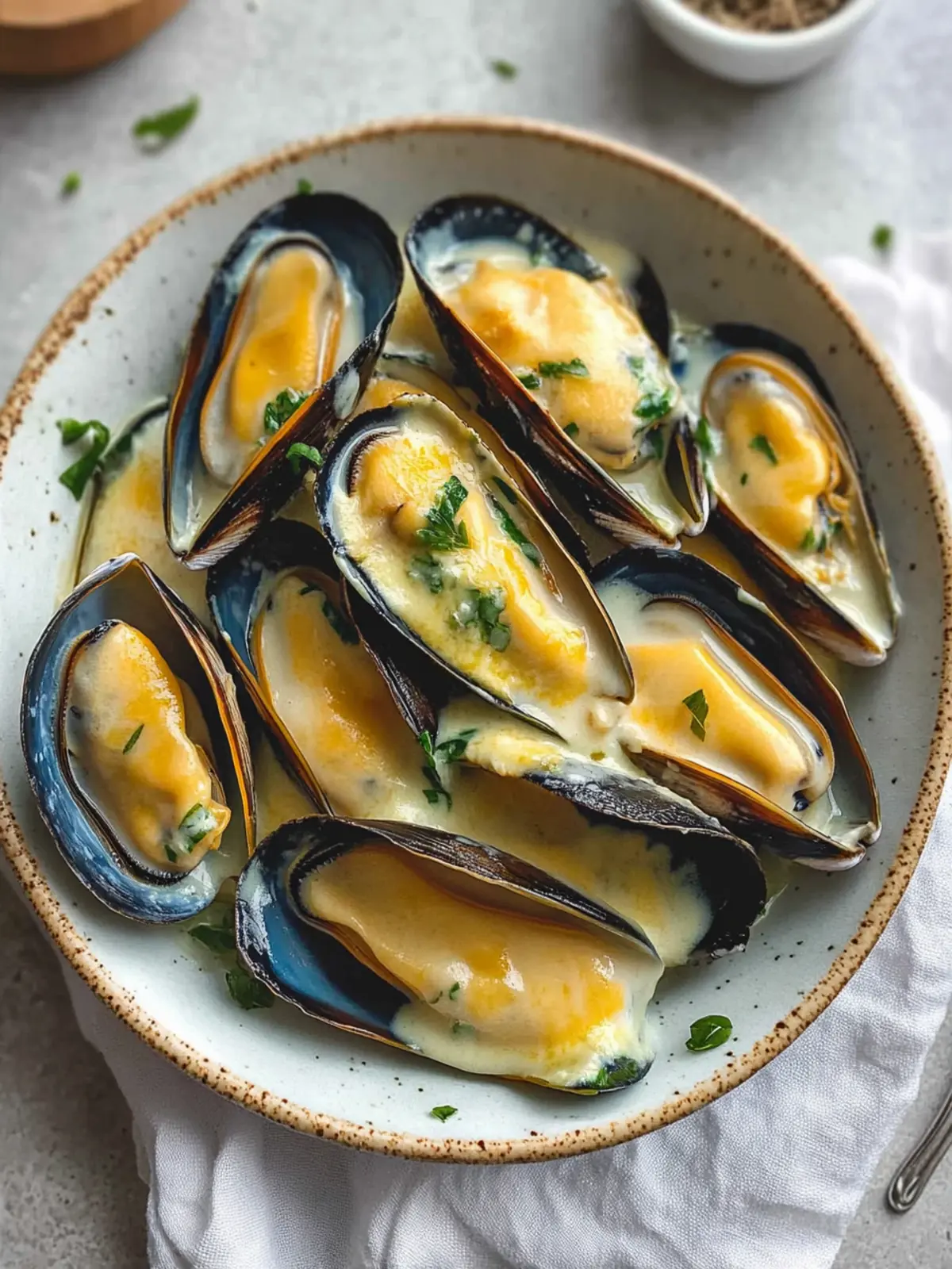 Indulge in Cheesy Mayo Mussels for a Flavor Explosion 4 Cheesy Mayo Mussels