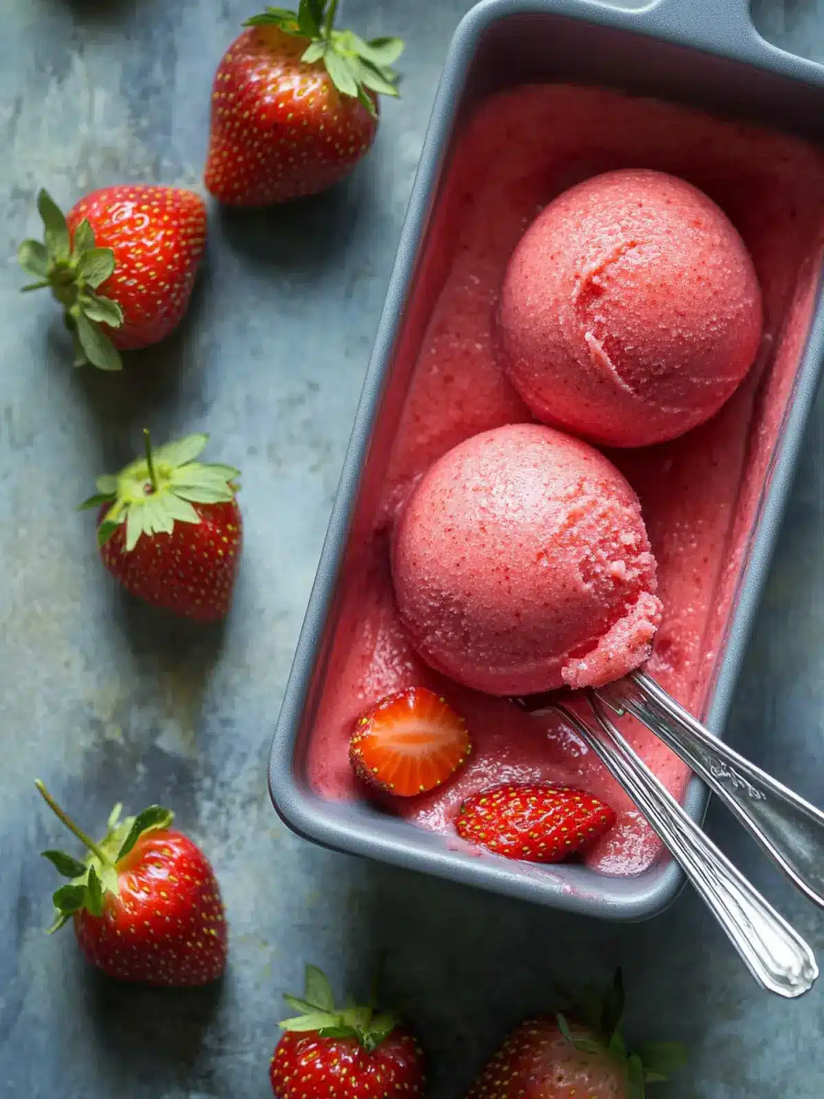 Delightfully Refreshing Strawberry Sorbet Made Easy 3 Strawberry Sorbet