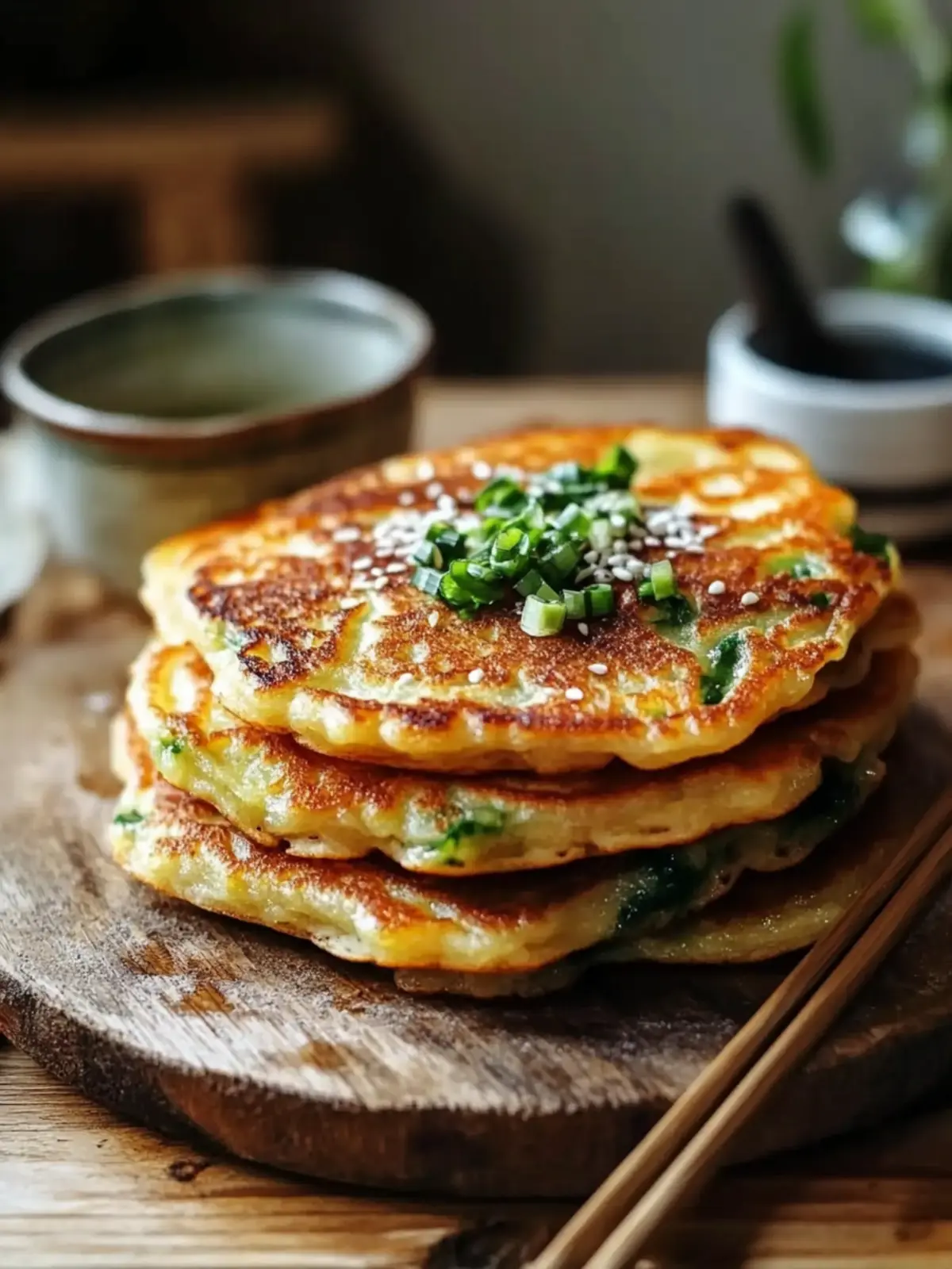 Crispy Korean Pancakes Packed with Fresh Veggies Delight 3 Korean Pancakes