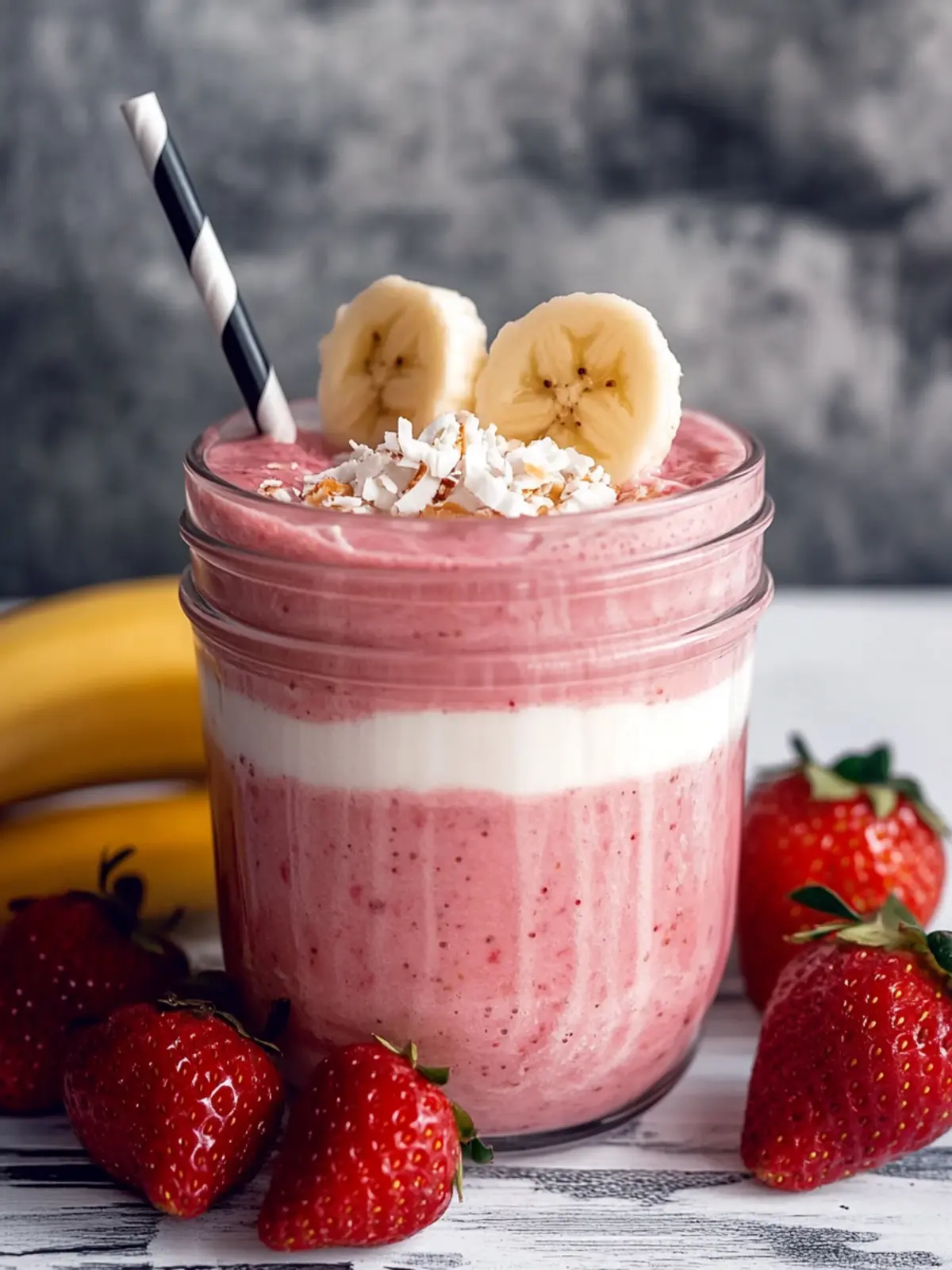 Delicious Strawberry Banana Coconut Smoothie for a Tropical Boost 2 Strawberry Banana Coconut Smoothie