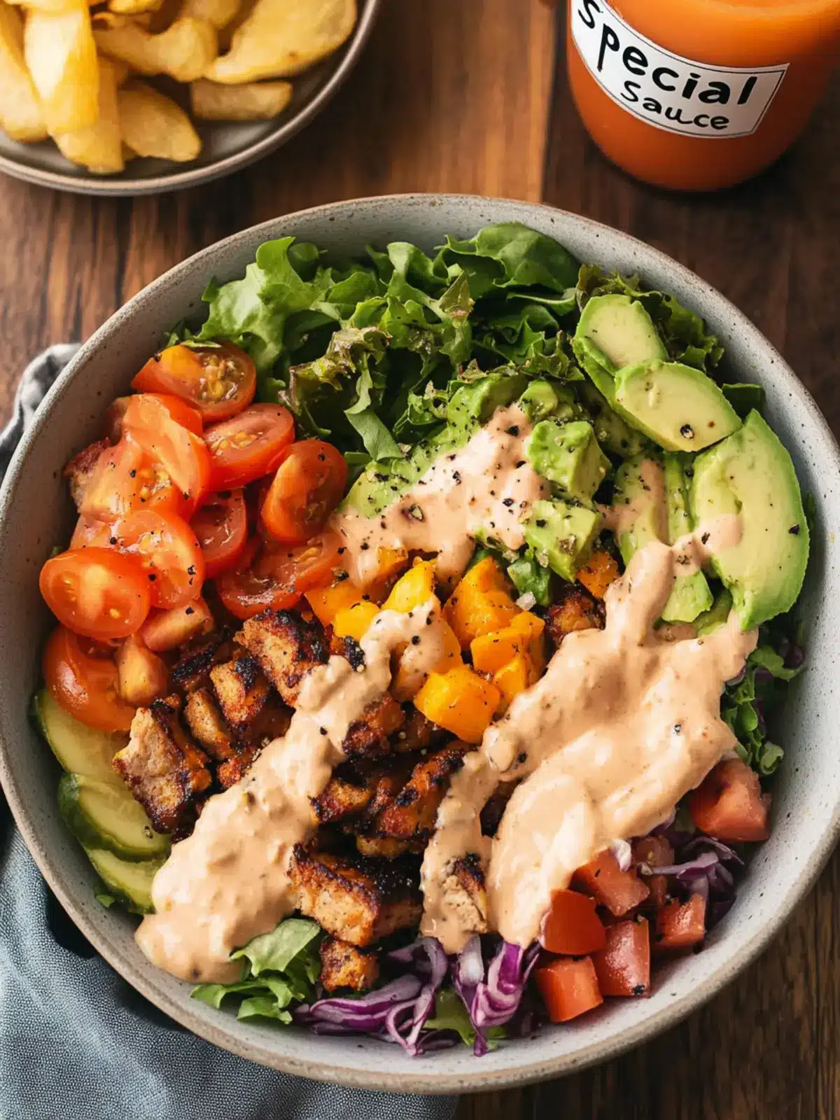 Fully Loaded Burger Bowl with Special Sauce You’ll Crave! 5 Fully Loaded Burger Bowl with “Special Sauce”