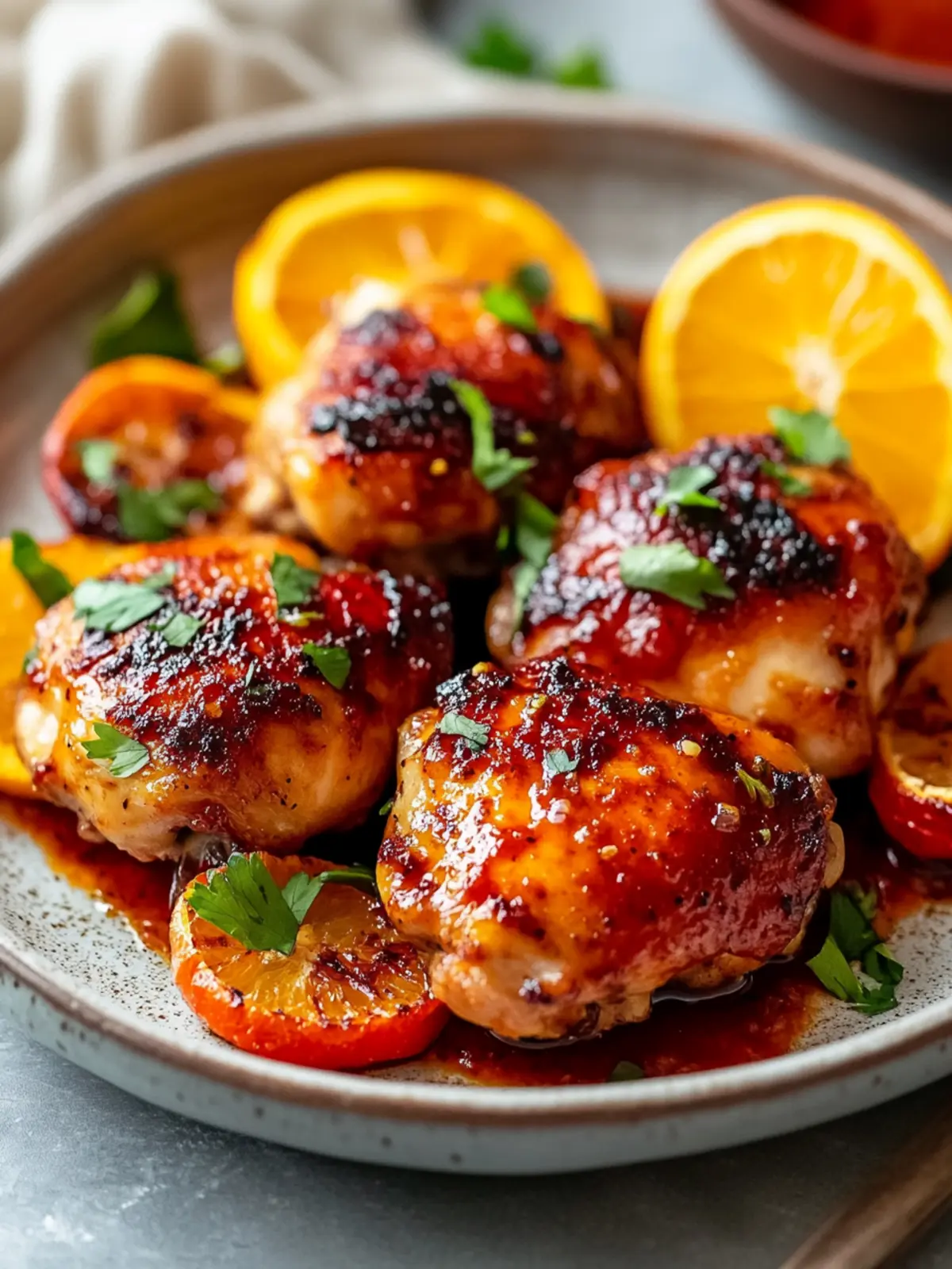 Spicy-Sweet Harissa Orange Chicken Thighs for Easy Weeknight Wins 2 Spicy-Sweet Harissa Orange Chicken Thighs