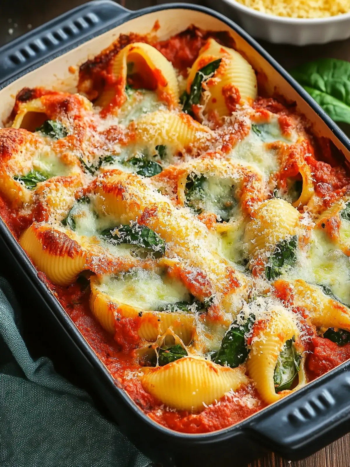 Irresistible Stuffed Pasta Shells with Whipped Cottage Cheese & Spinach 5 Stuffed Pasta Shells (Whipped Cottage Cheese & Spinach)