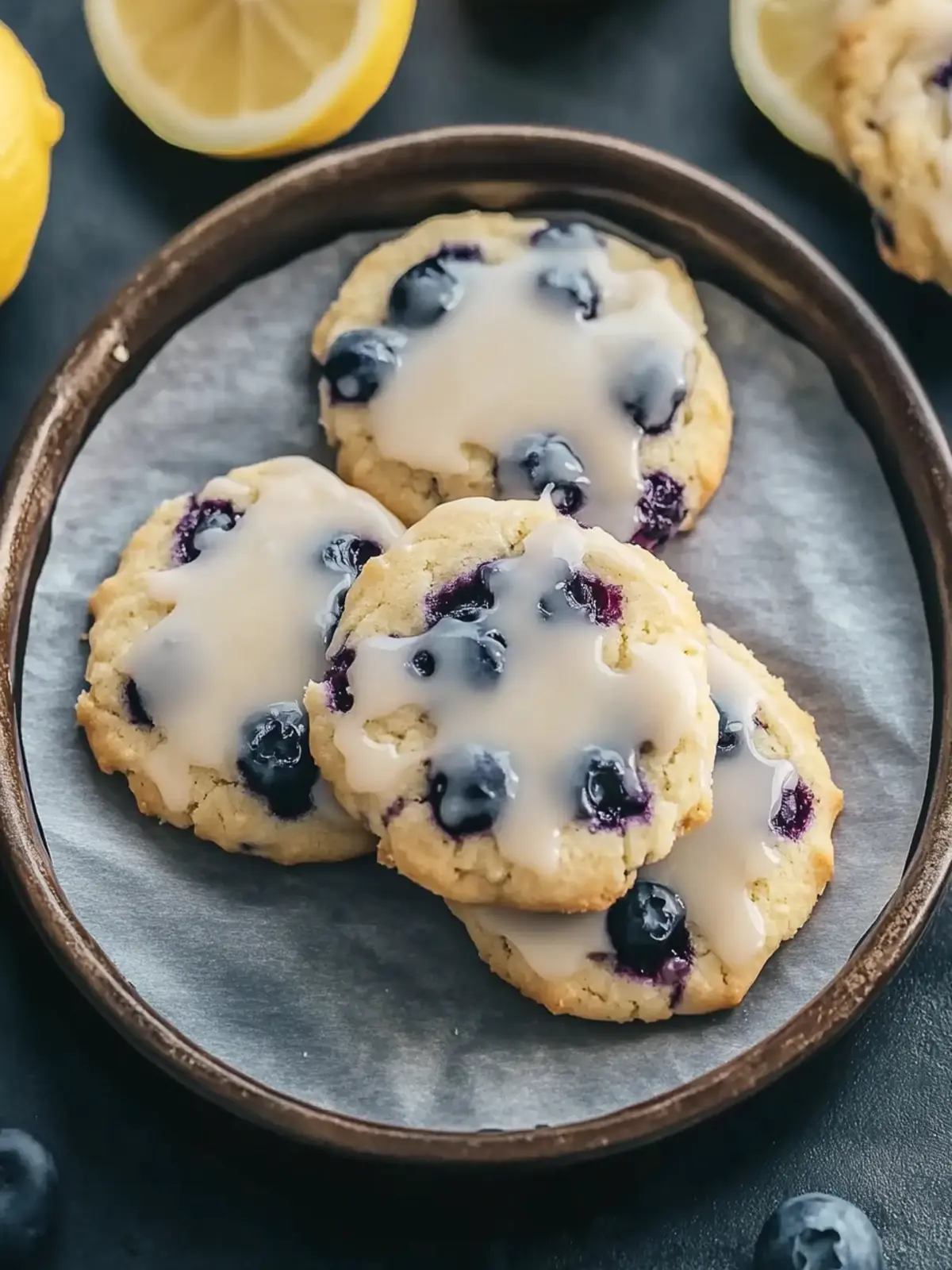 Healthy Blueberry Cookies with Zesty Lemon Glaze Recipe 2 Healthy Blueberry Cookies with Lemon Glaze