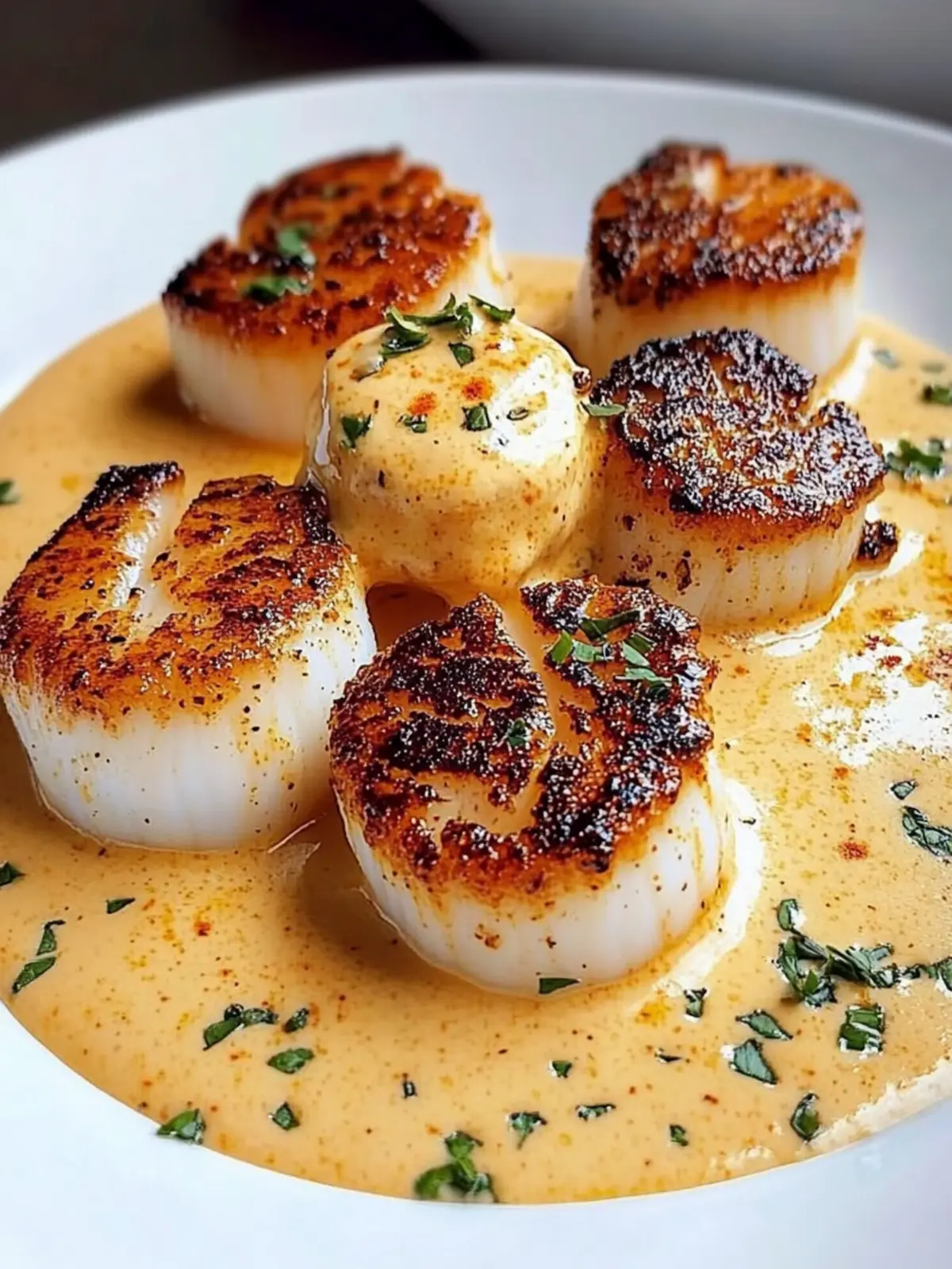 Seared Scallops with Spicy Cajun Cream Sauce in 30 Minutes 5 Seared Scallops with Spicy Cajun Cream Sauce