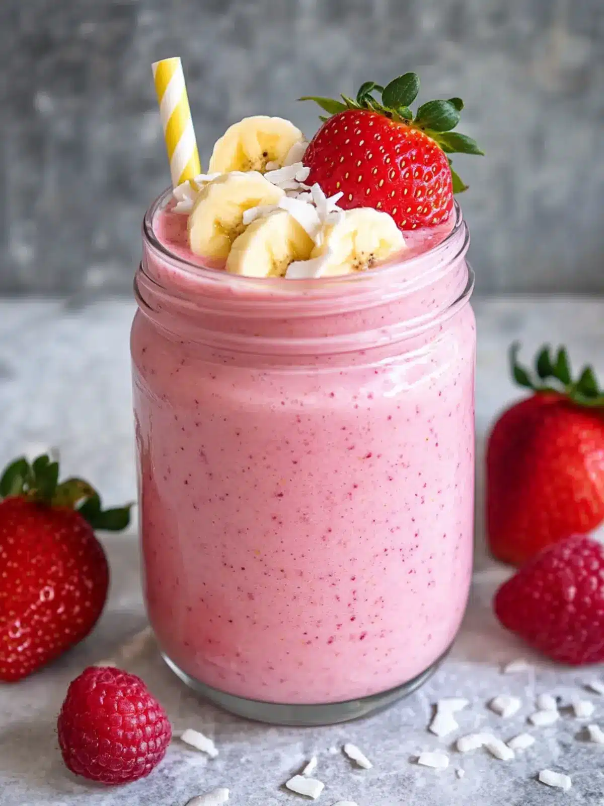 Delicious Strawberry Banana Coconut Smoothie for a Tropical Boost 4 Strawberry Banana Coconut Smoothie