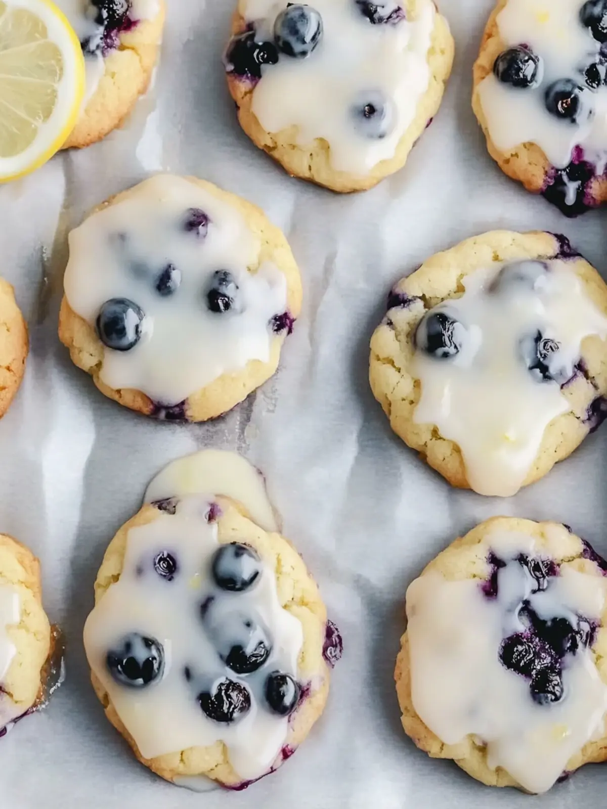Healthy Blueberry Cookies with Zesty Lemon Glaze Recipe 3 Healthy Blueberry Cookies with Lemon Glaze