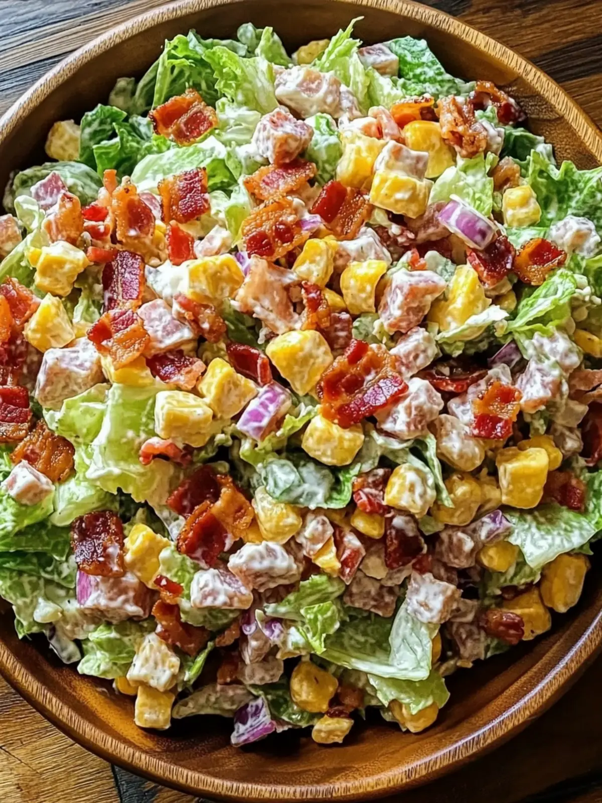 Bacon Ranch Chopped Salad: Fresh, Flavorful, and Effortless 3 Bacon Ranch Chopped Salad