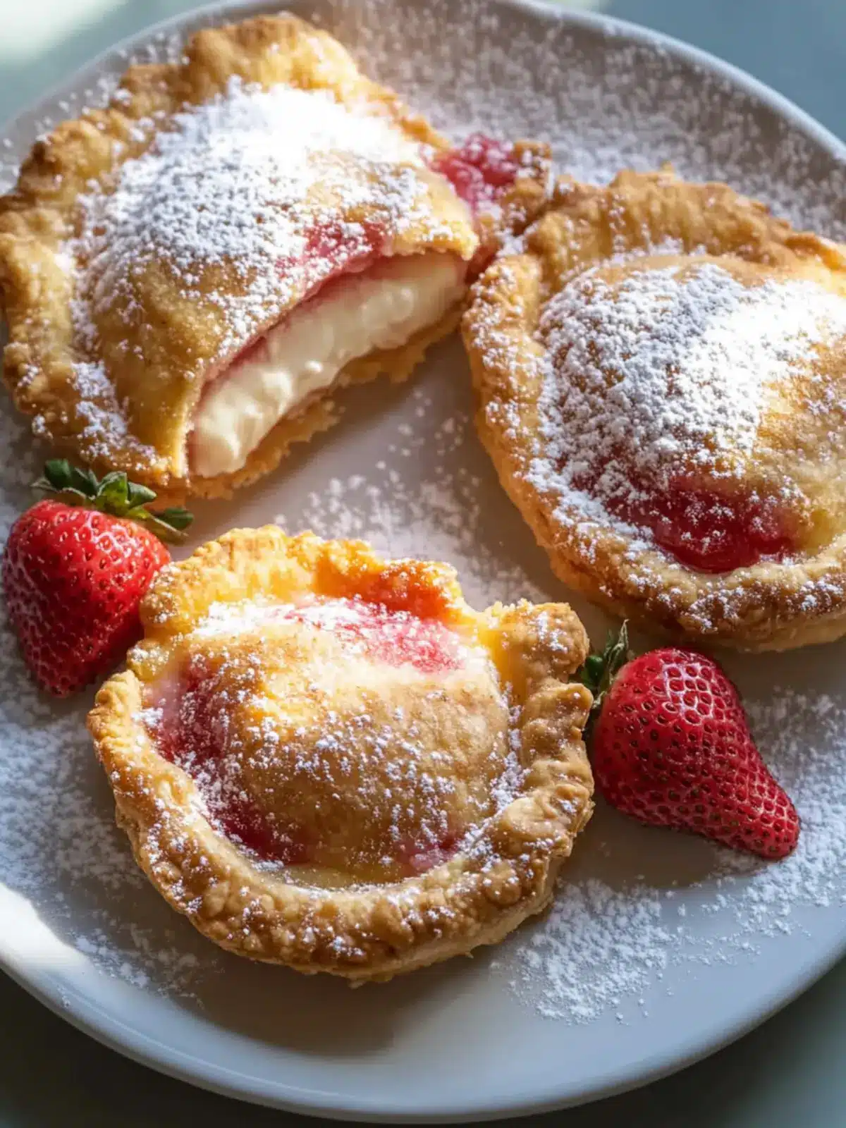 Crispy Deep Fried Strawberry Cheesecake Pies Made Easy 3 Deep Fried Strawberry Cheesecake Pies