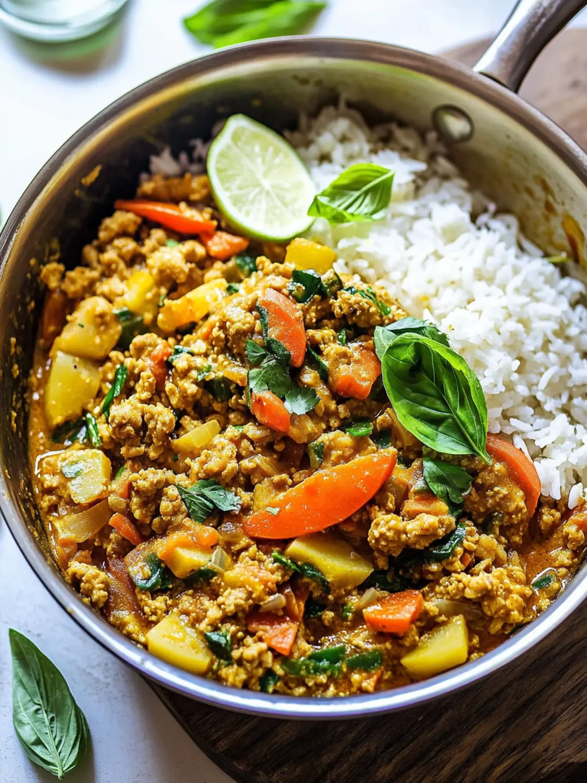 One-Skillet Ground Turkey Thai Curry with Rice Delight 4 One-Skillet Ground Turkey Thai Curry with Rice