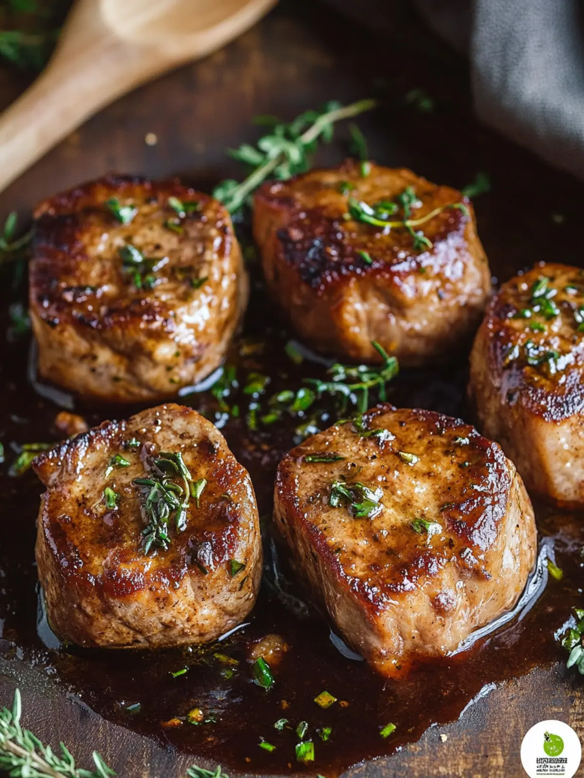 Savory Pork Medallions Smothered in Rich Onion Gravy 3 Pork Medallions