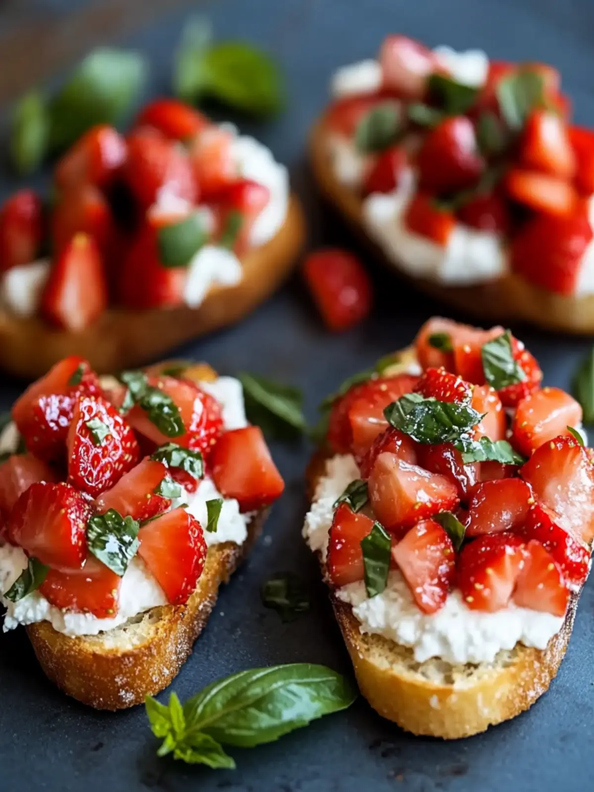Strawberry Ricotta Bruschetta for a Romantic Summer Night 5 Strawberry Ricotta Bruschetta