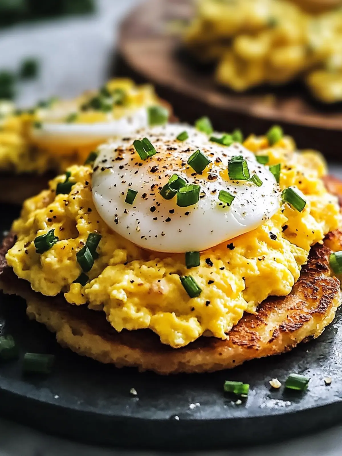 Loaded Hash Browns with Scrambled Eggs for a Cozy Brunch 2 Loaded Hash Browns with Scrambled Eggs