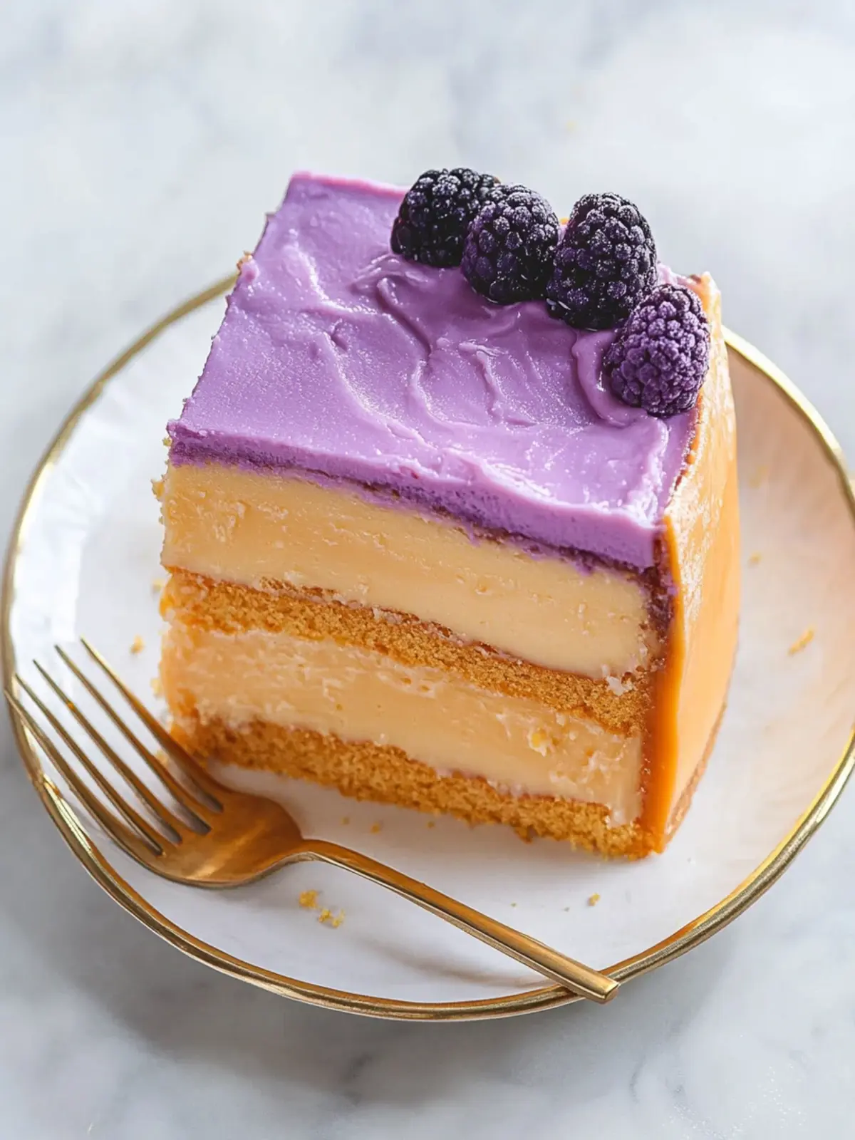 Indulge in Ube Leche Flan Layer Cake for a Sweet Surprise 2 Ube Leche Flan Layer Cake