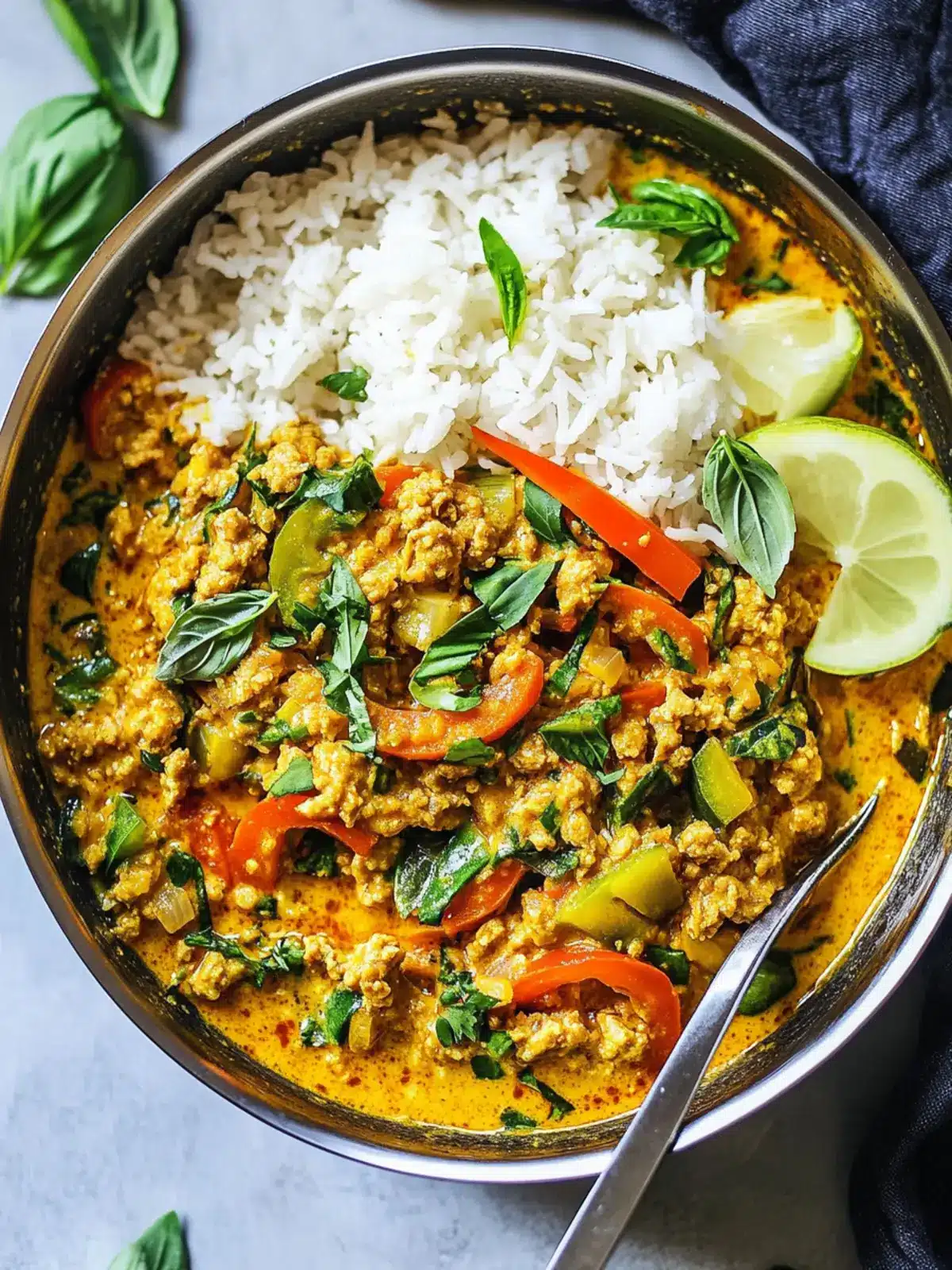 One-Skillet Ground Turkey Thai Curry with Rice Delight 3 One-Skillet Ground Turkey Thai Curry with Rice
