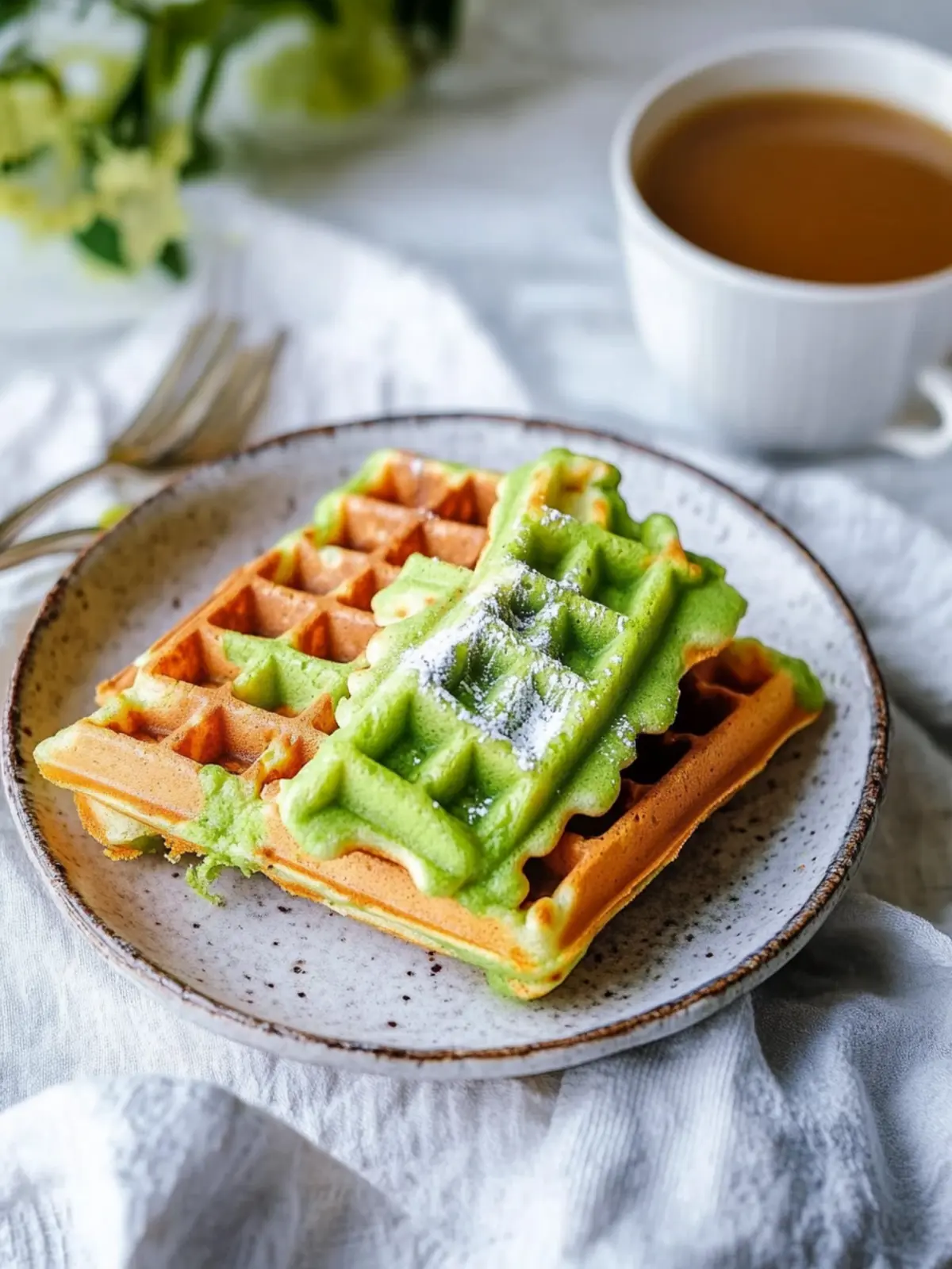 Deliciously Chewy Pandan Waffles Perfect for Breakfast Bliss 5 Pandan Waffles
