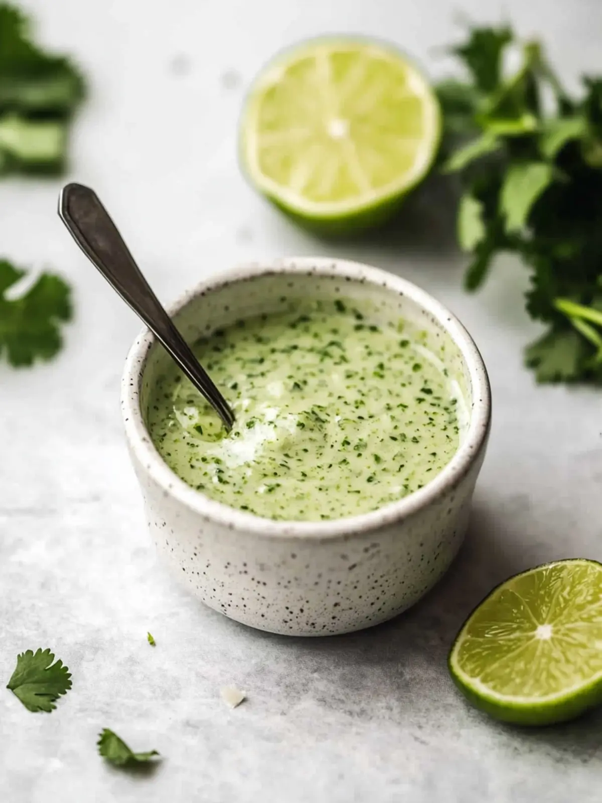 Zesty Creamy Cilantro Garlic Sauce with Jalapeños & Limes 4 Creamy Cilantro Garlic Sauce With Jalapeños & Limes