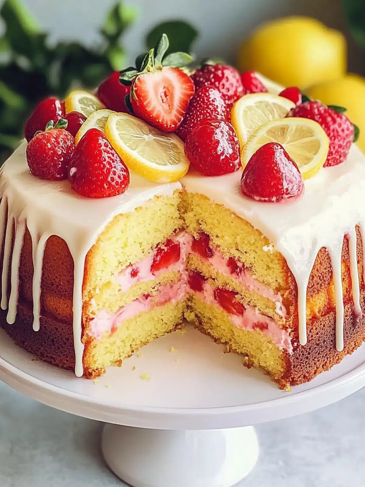 Delightful Strawberry Lemonade Buttermilk Cake for Summer Bliss 3 Strawberry Lemonade Buttermilk Cake