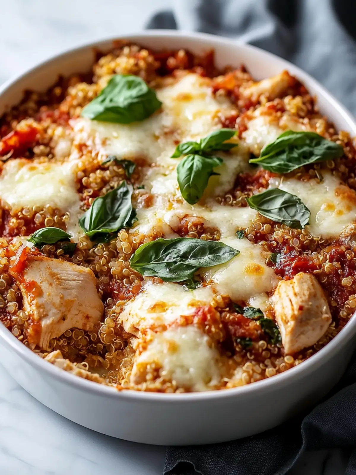 Healthy Chicken Parmesan Quinoa Bake You’ll Crave Again and Again 4 Healthy Chicken Parmesan Quinoa Bake