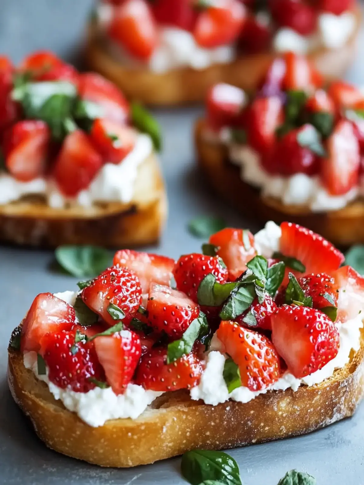Strawberry Ricotta Bruschetta for a Romantic Summer Night 4 Strawberry Ricotta Bruschetta