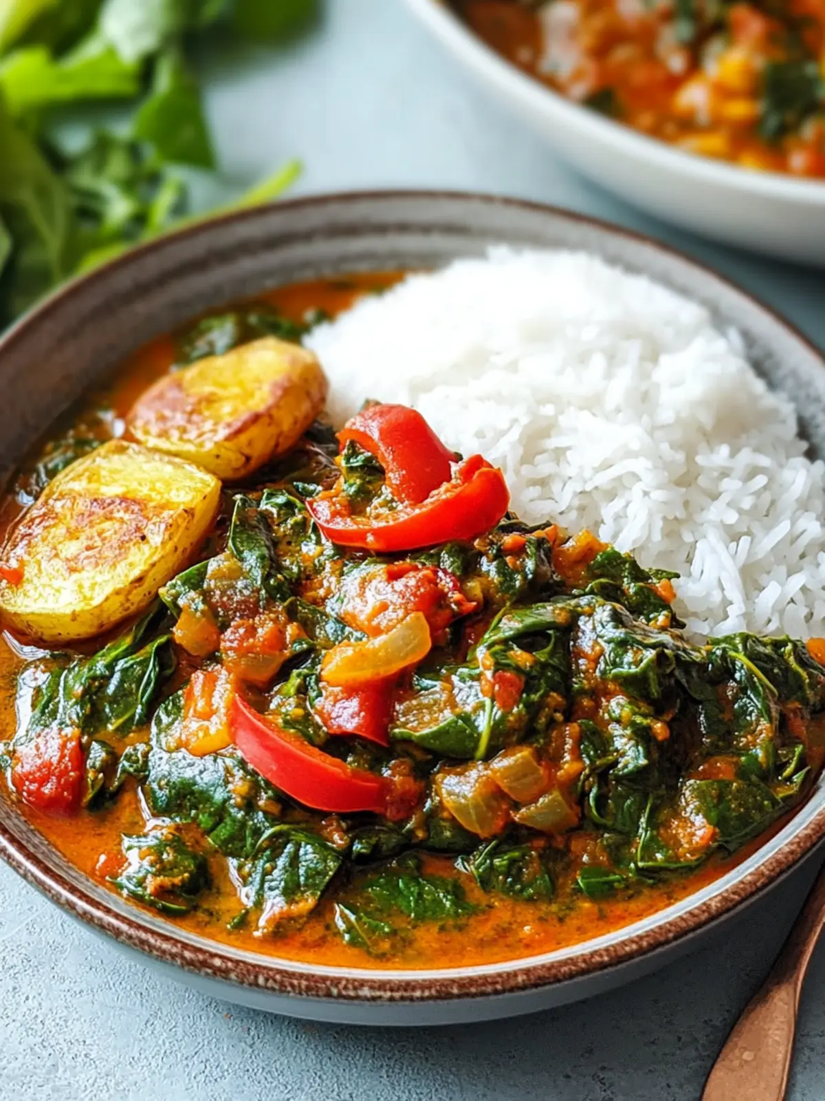 Ghanaian Spinach Stew: A Spicy, Nutritious Delight! 2 Ghanaian Spinach Stew
