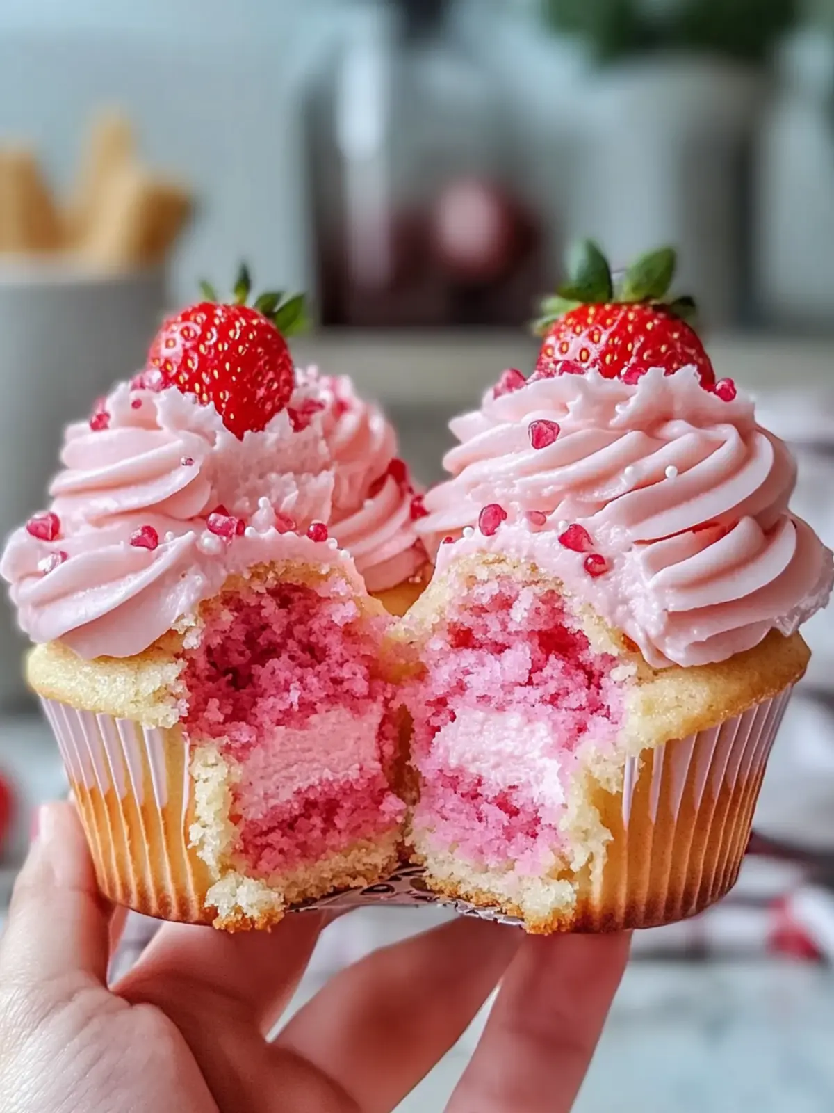 Irresistible Strawberry Milkshake Cupcakes You’ll Love 2 Strawberry Milkshake Cupcakes